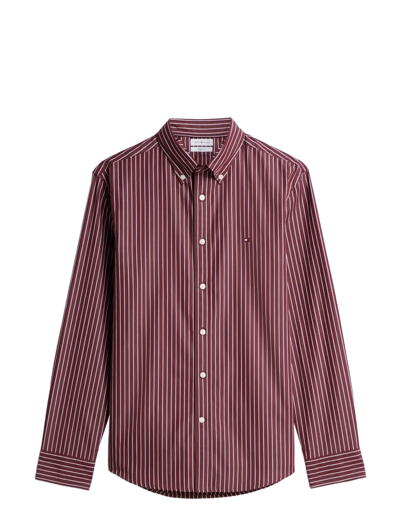 Tommy Hilfiger - FLEX HAIRLINE POPLIN RF SHIRT - gestreifte hemden - deep rouge   stripe - 1