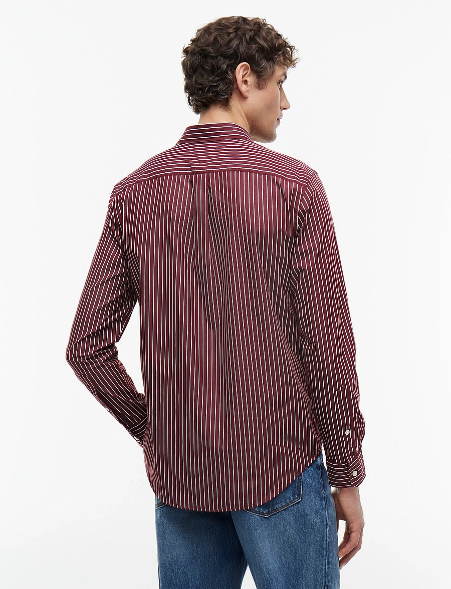 Tommy Hilfiger - FLEX HAIRLINE POPLIN RF SHIRT - gestreifte hemden - deep rouge stripe - 2