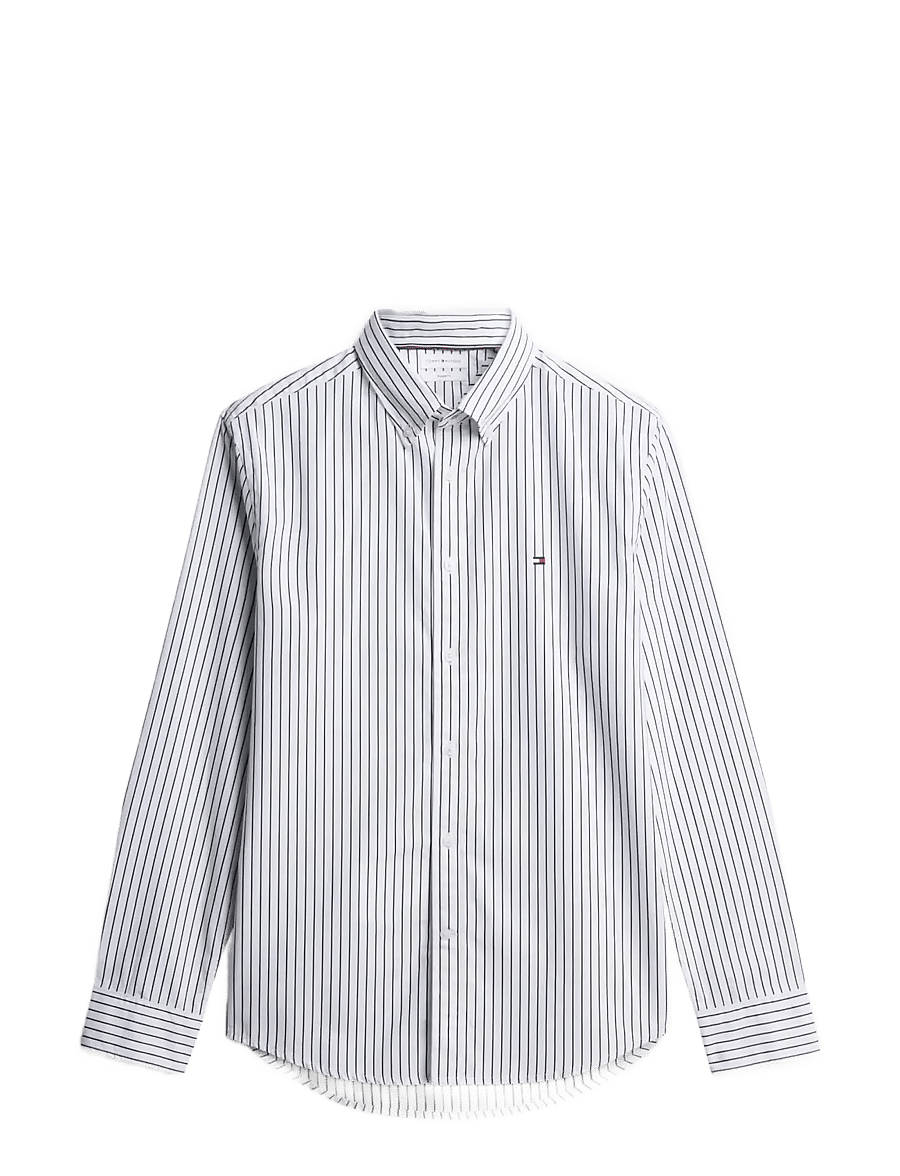 Tommy Hilfiger - FLEX HAIRLINE POPLIN RF SHIRT - gestreifte hemden - white stripe - 1