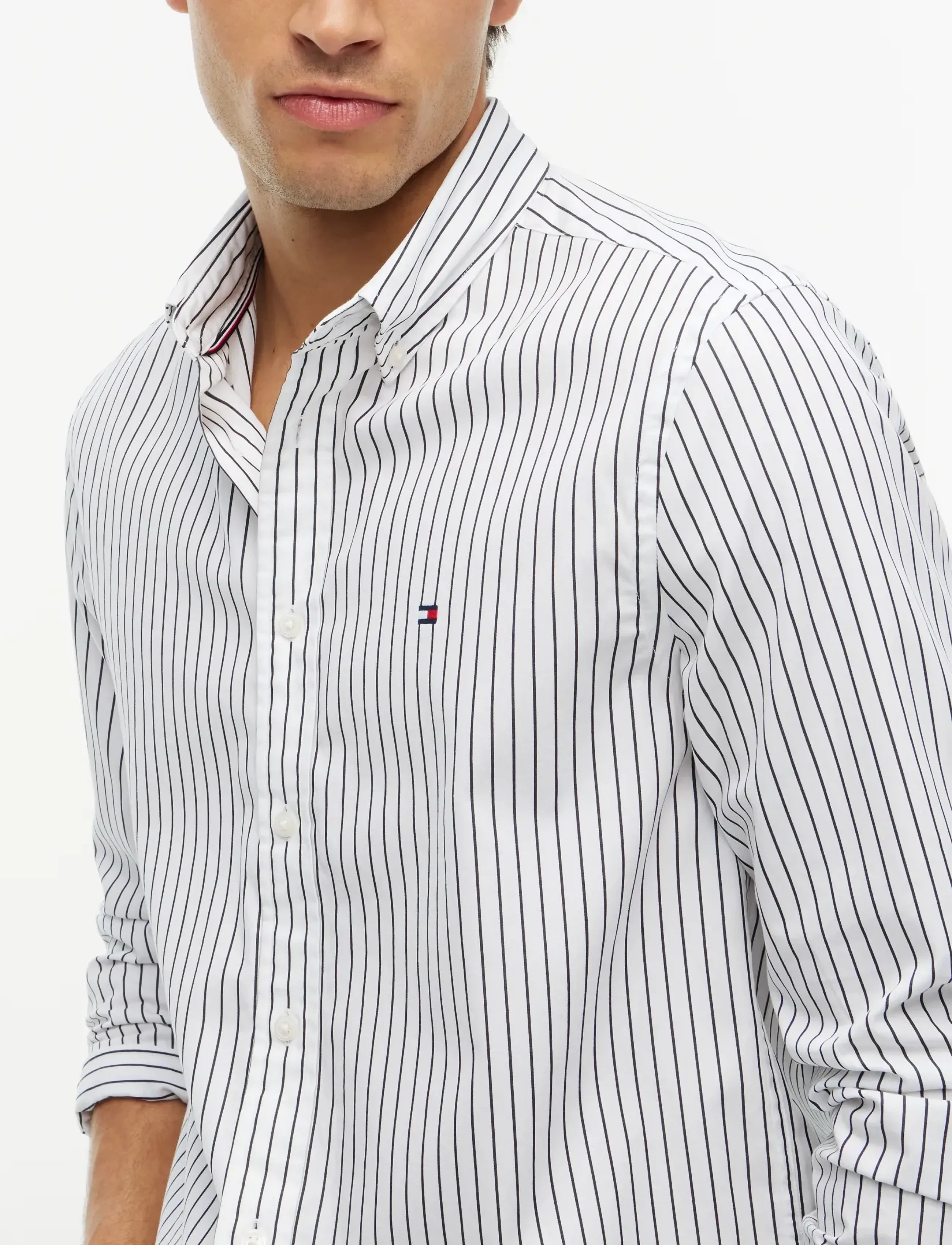 Tommy Hilfiger - FLEX HAIRLINE POPLIN RF SHIRT - gestreifte hemden - white   stripe - 3