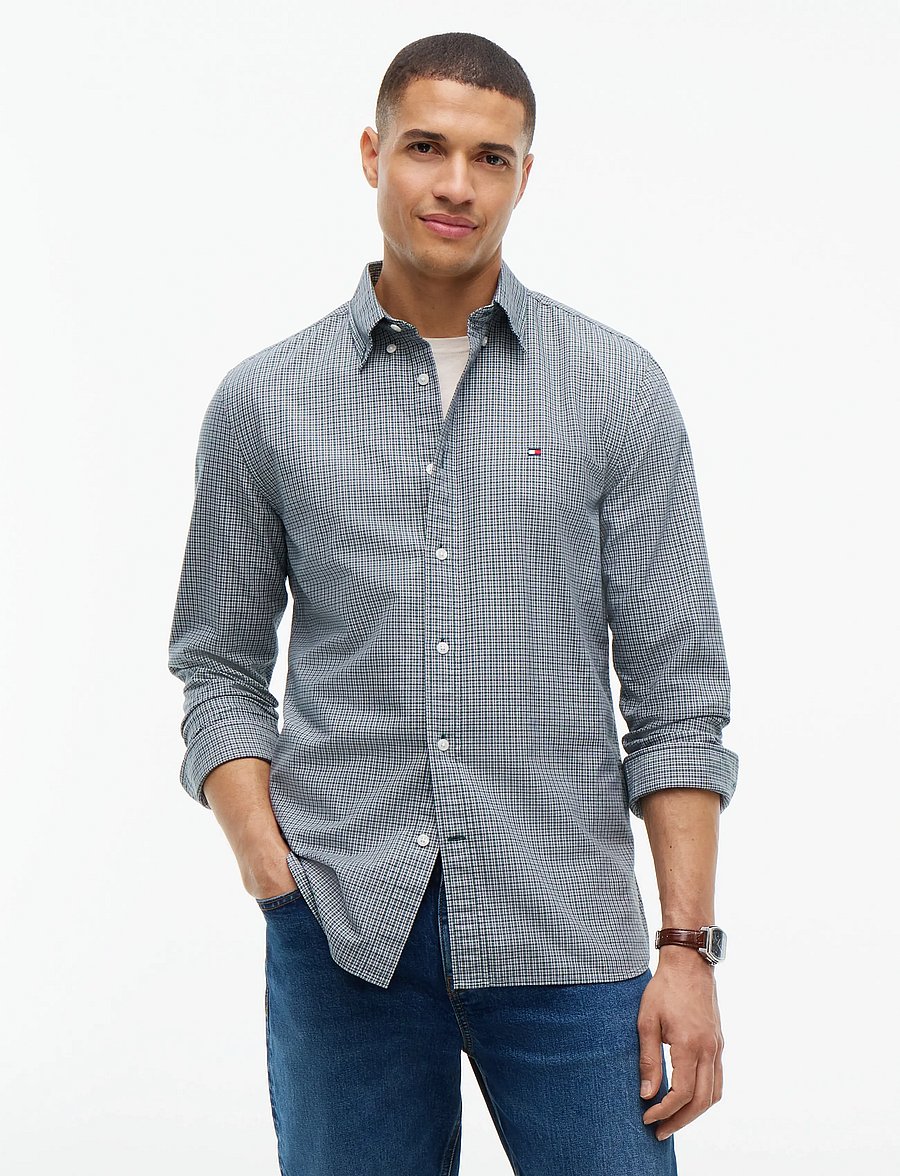 Tommy Hilfiger - HERITAGE OXFORD TARTAN RF SHIRT - oxfordi särgid - ornamental green check - 0