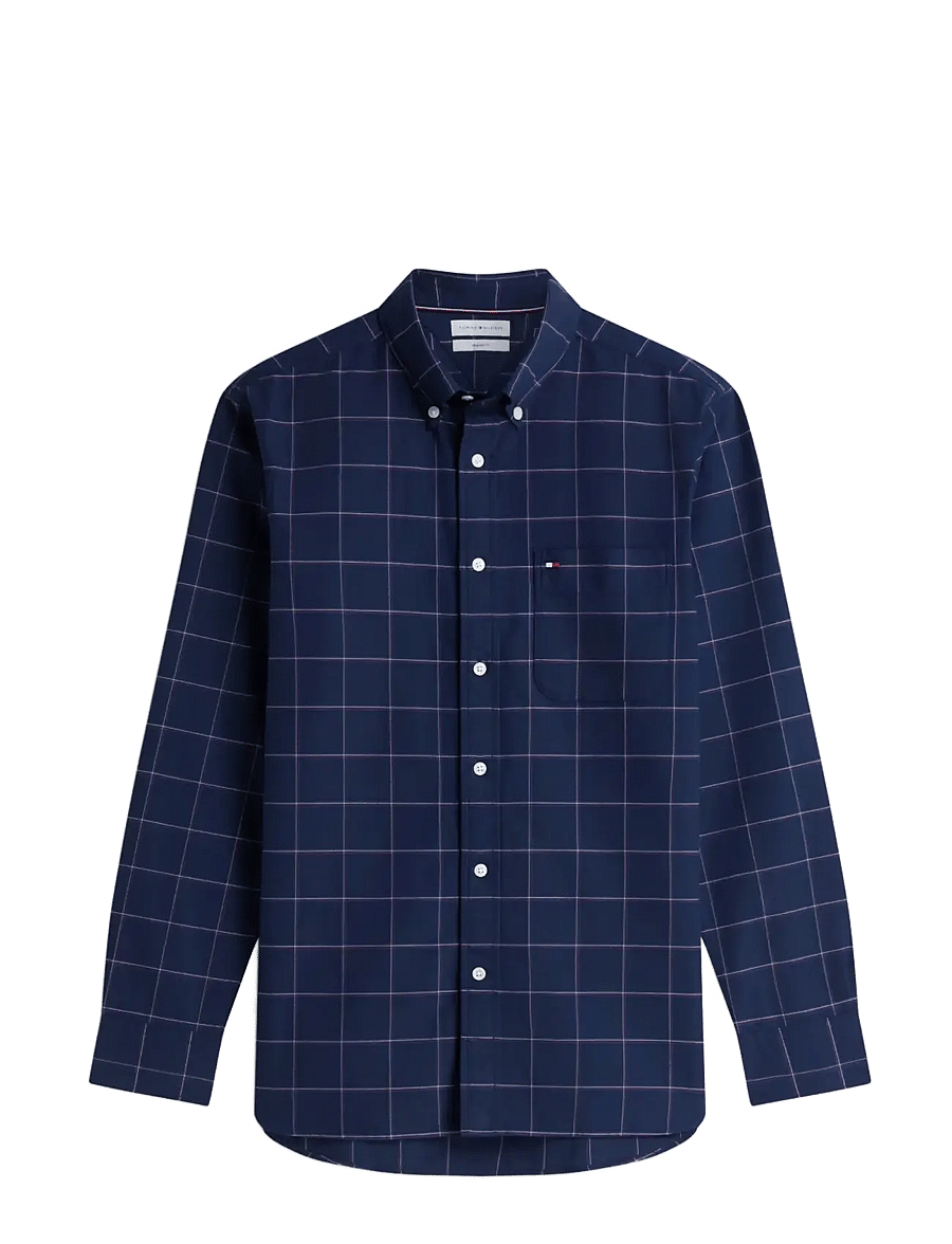 Tommy Hilfiger - HERITAGE OXF SEAS CHECK RF SHIRT - carbon navy check - 1