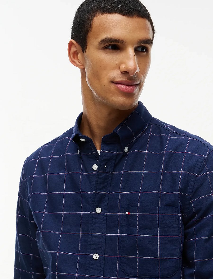 Tommy Hilfiger - HERITAGE OXF SEAS CHECK RF SHIRT - carbon navy check - 3