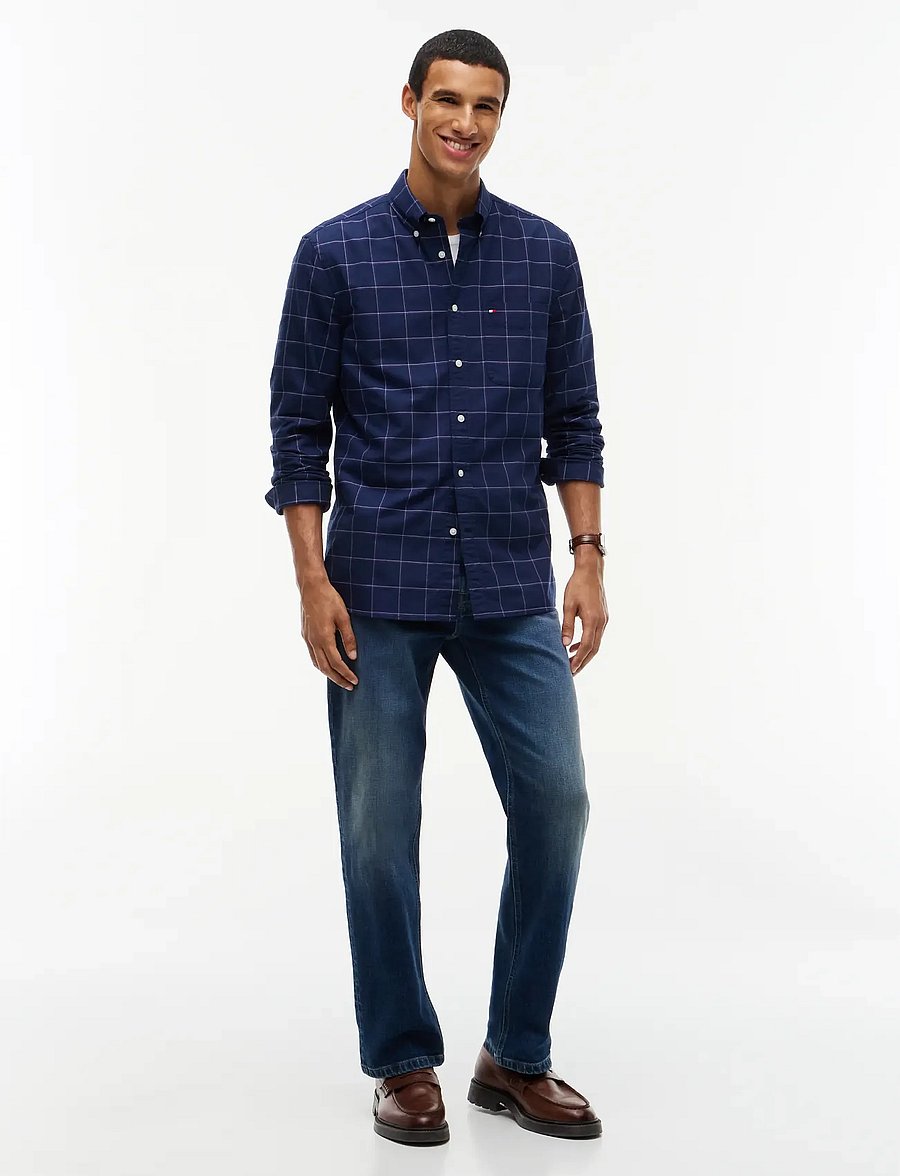 Tommy Hilfiger - HERITAGE OXF SEAS CHECK RF SHIRT - carbon navy check - 4