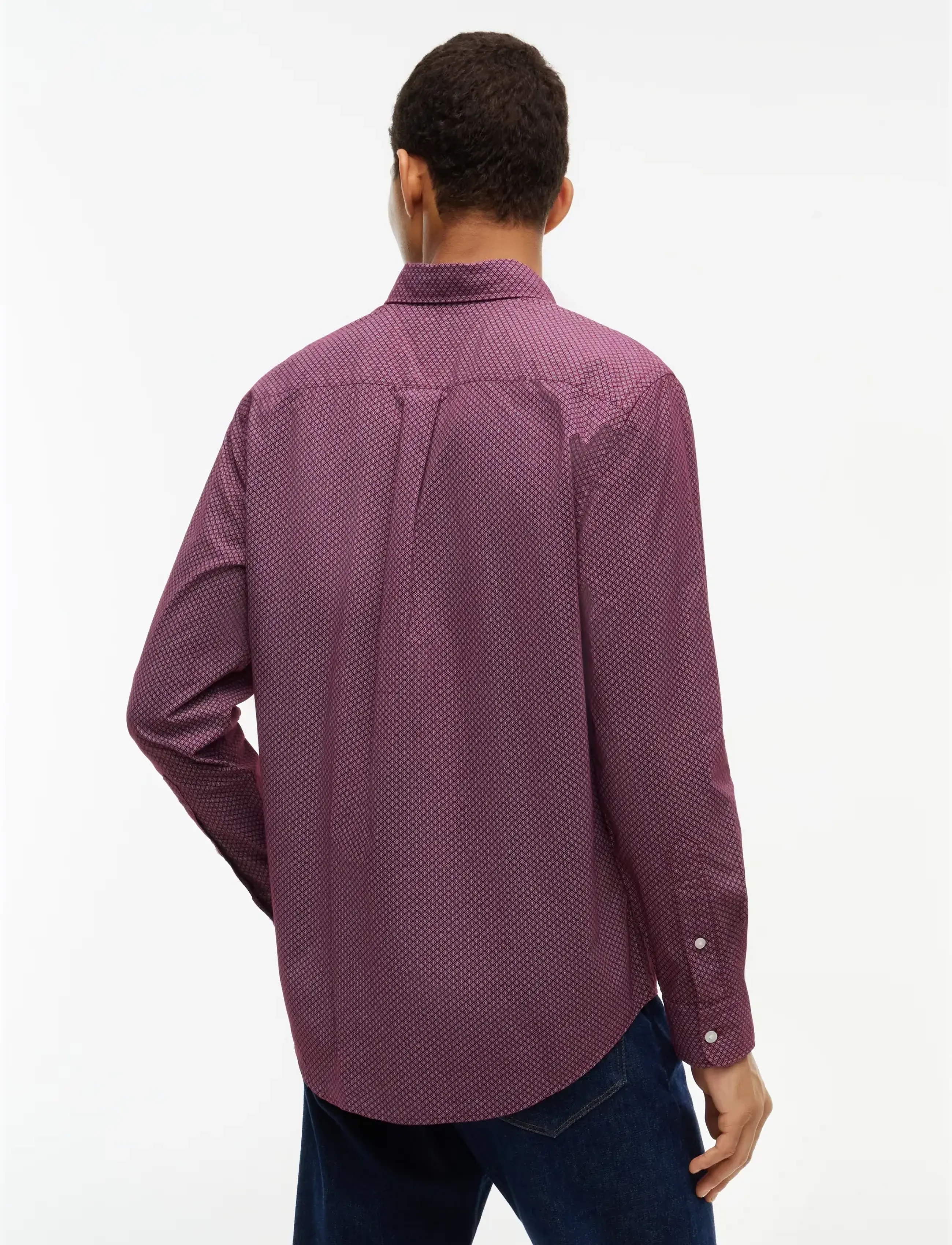 Tommy Hilfiger - FLEX POPLIN GEO PRINT RF SHIRT - burgundy   allover - 2