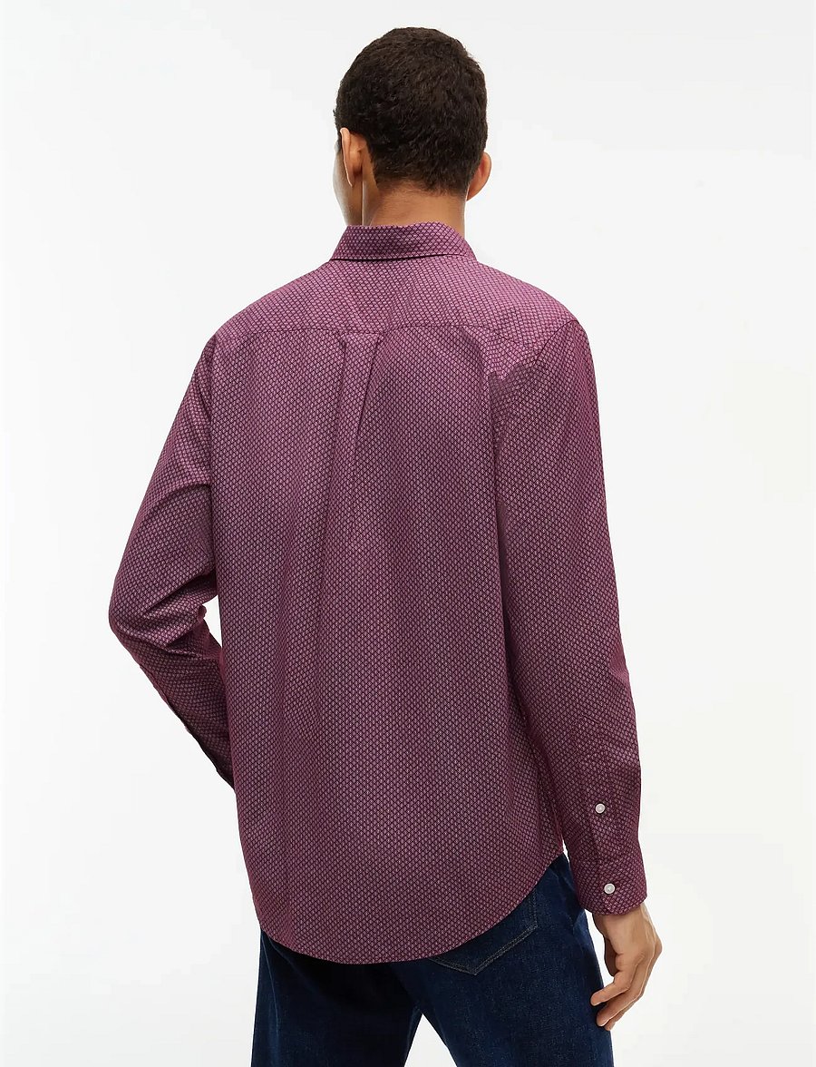 Tommy Hilfiger - FLEX POPLIN GEO PRINT RF SHIRT - burgundy allover - 2