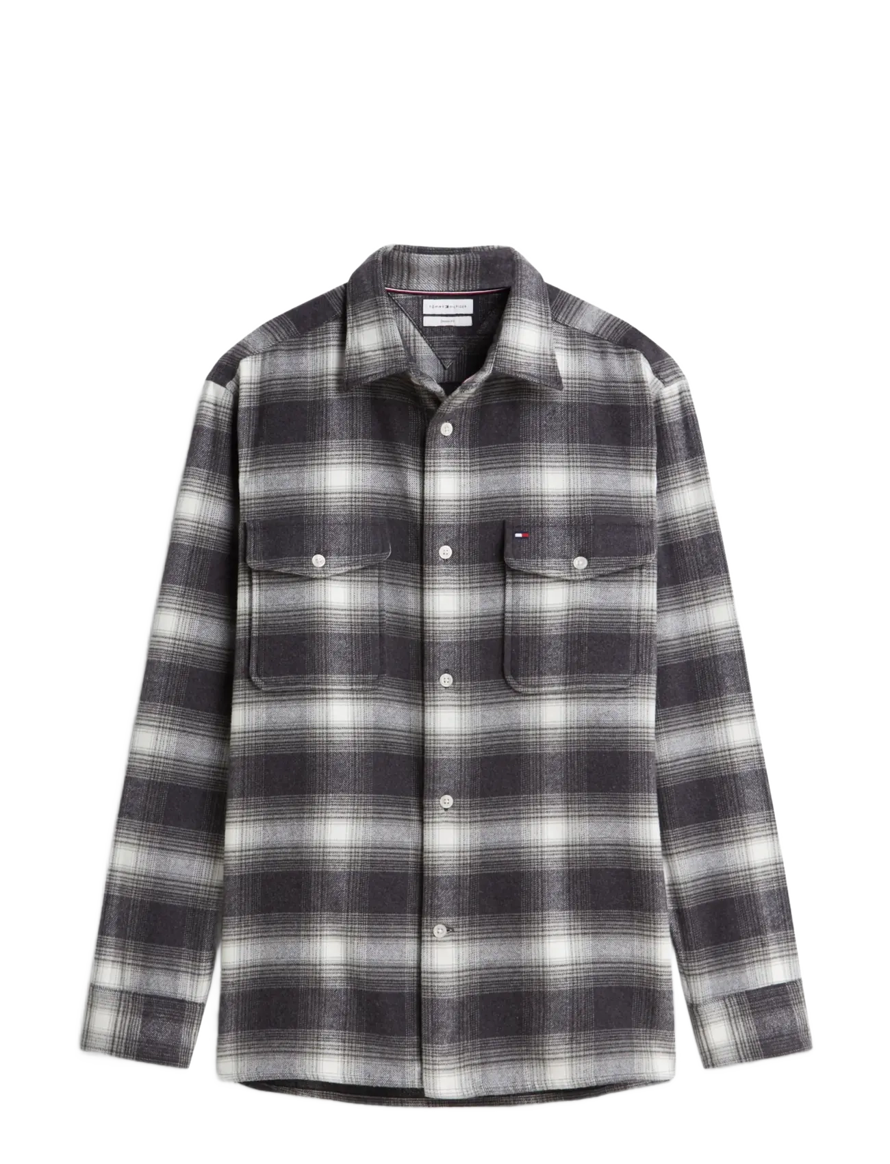 Tommy Hilfiger FLANNEL CHECK OVERSHIRT - Streetstyle - DARK GREY HEATHER   CHECK / grey
