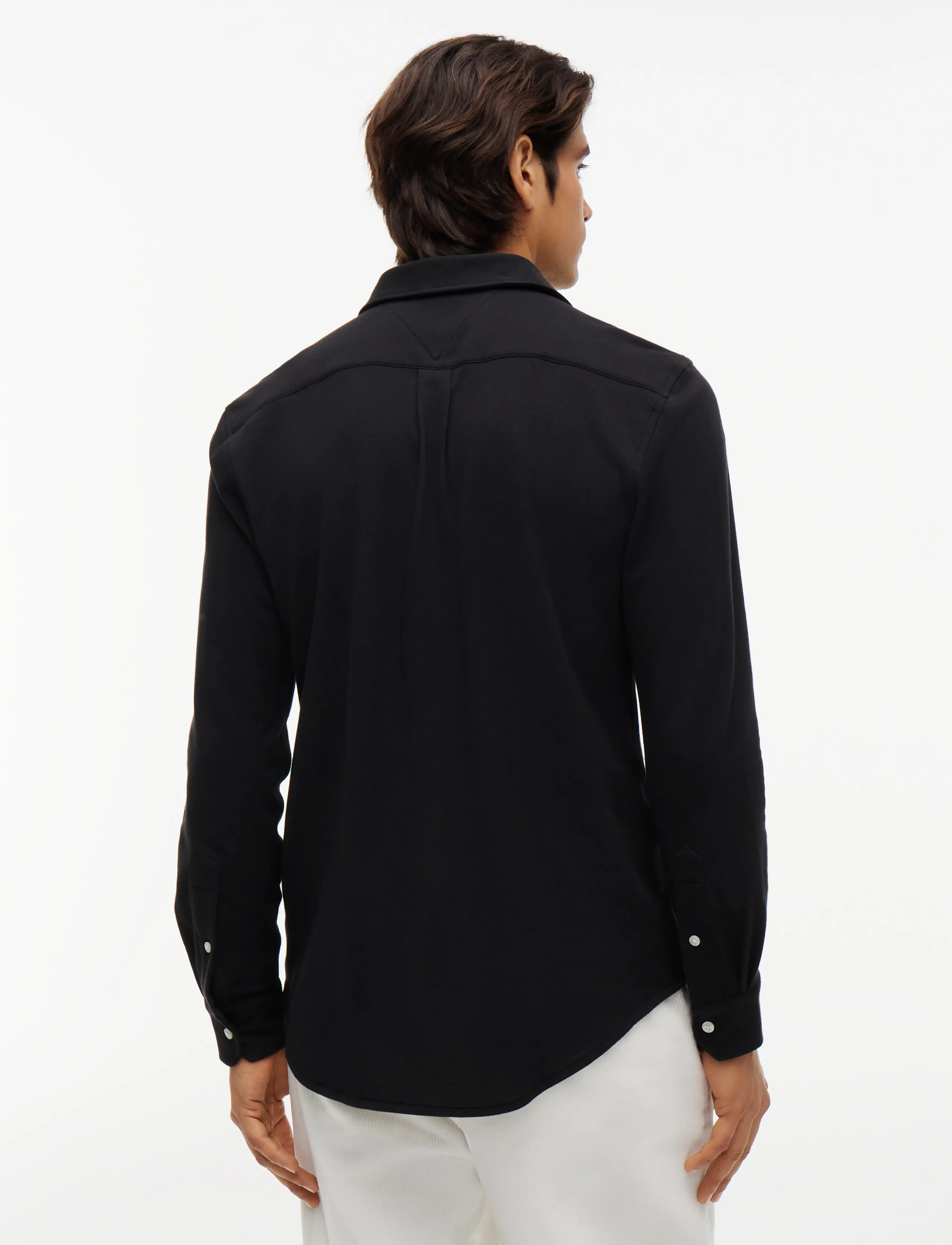 Tommy Hilfiger - KNITTED SHIRT SF - freizeithemden - black - 2