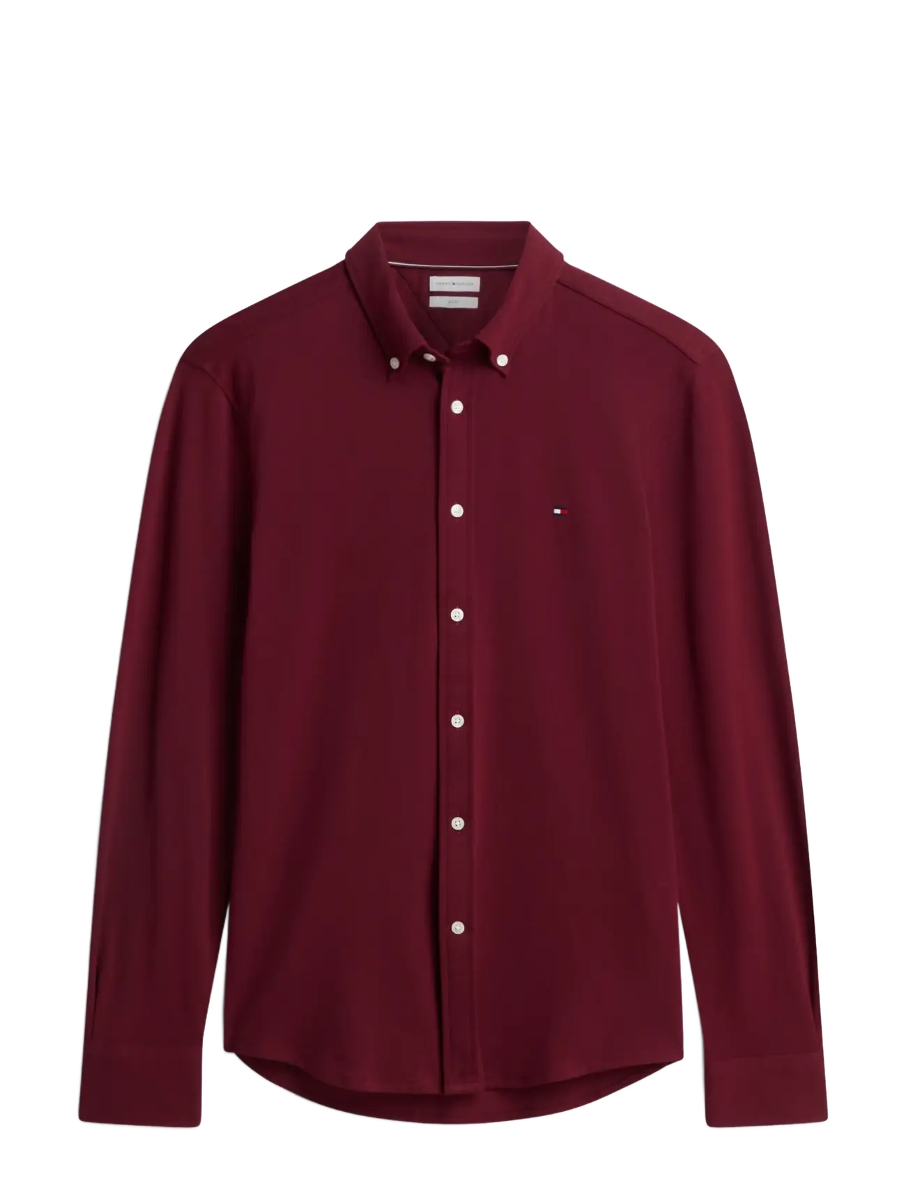 Tommy Hilfiger - KNITTED SHIRT SF - freizeithemden - burgundy - 1