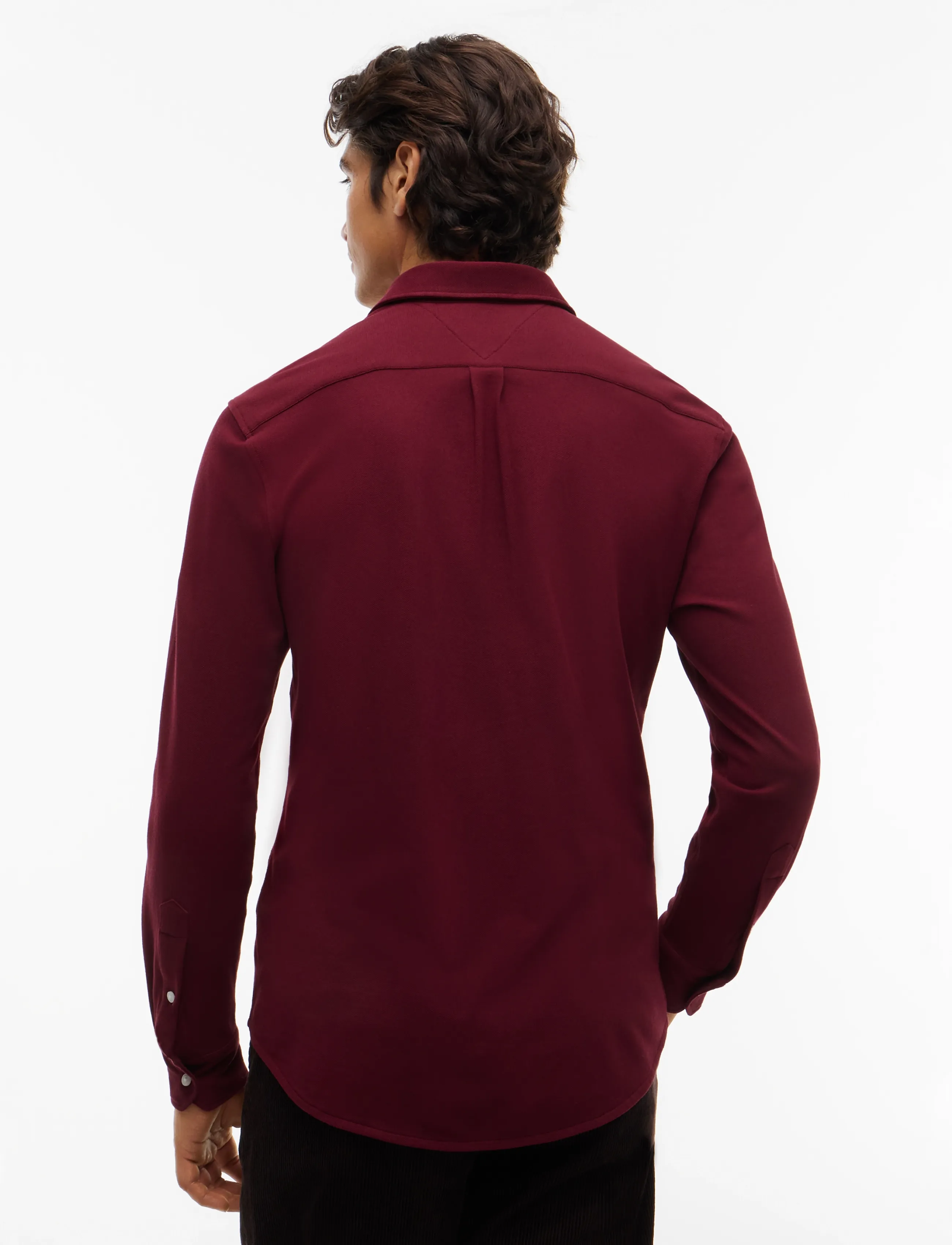 Tommy Hilfiger - KNITTED SHIRT SF - freizeithemden - burgundy - 2
