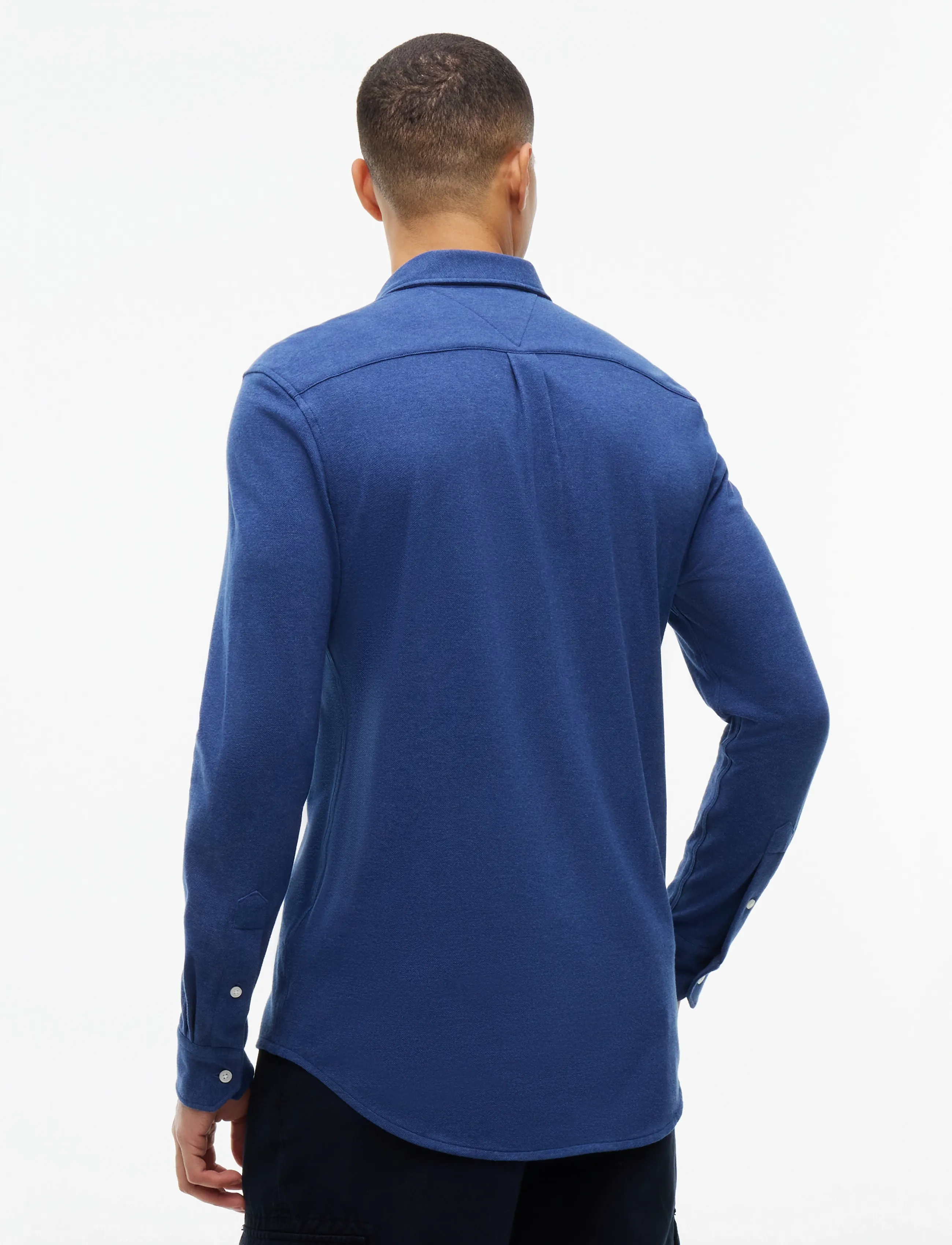 Tommy Hilfiger - KNITTED SHIRT SF - casual shirts - dark blue heather - 2