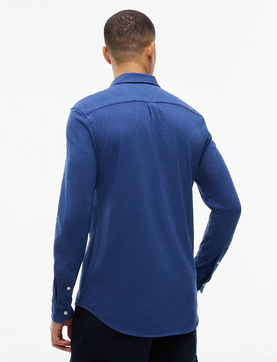 Tommy Hilfiger - KNITTED SHIRT SF - casual shirts - dark blue heather - 2