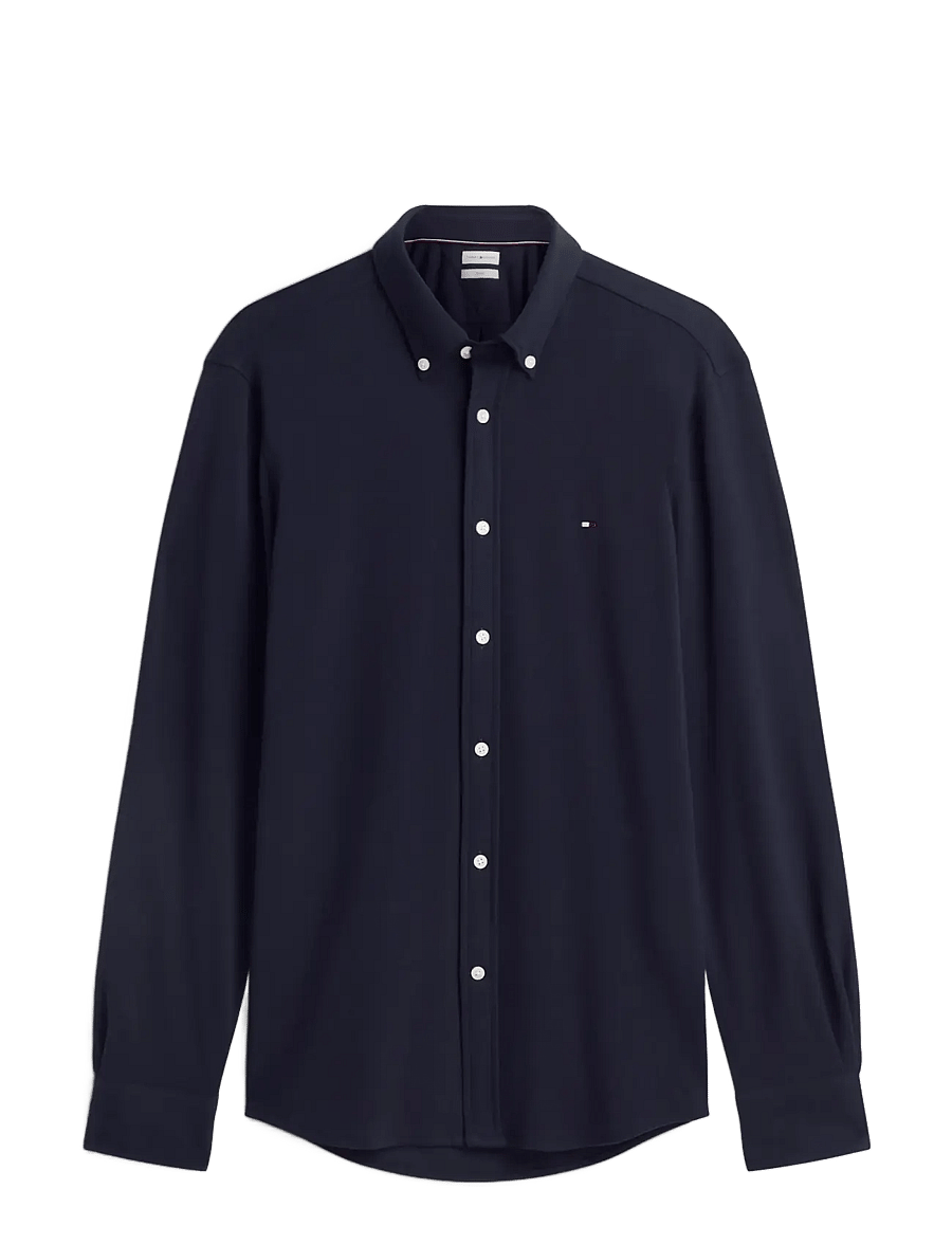 Tommy Hilfiger - KNITTED SHIRT SF - casual skjortor - navy blue - 1