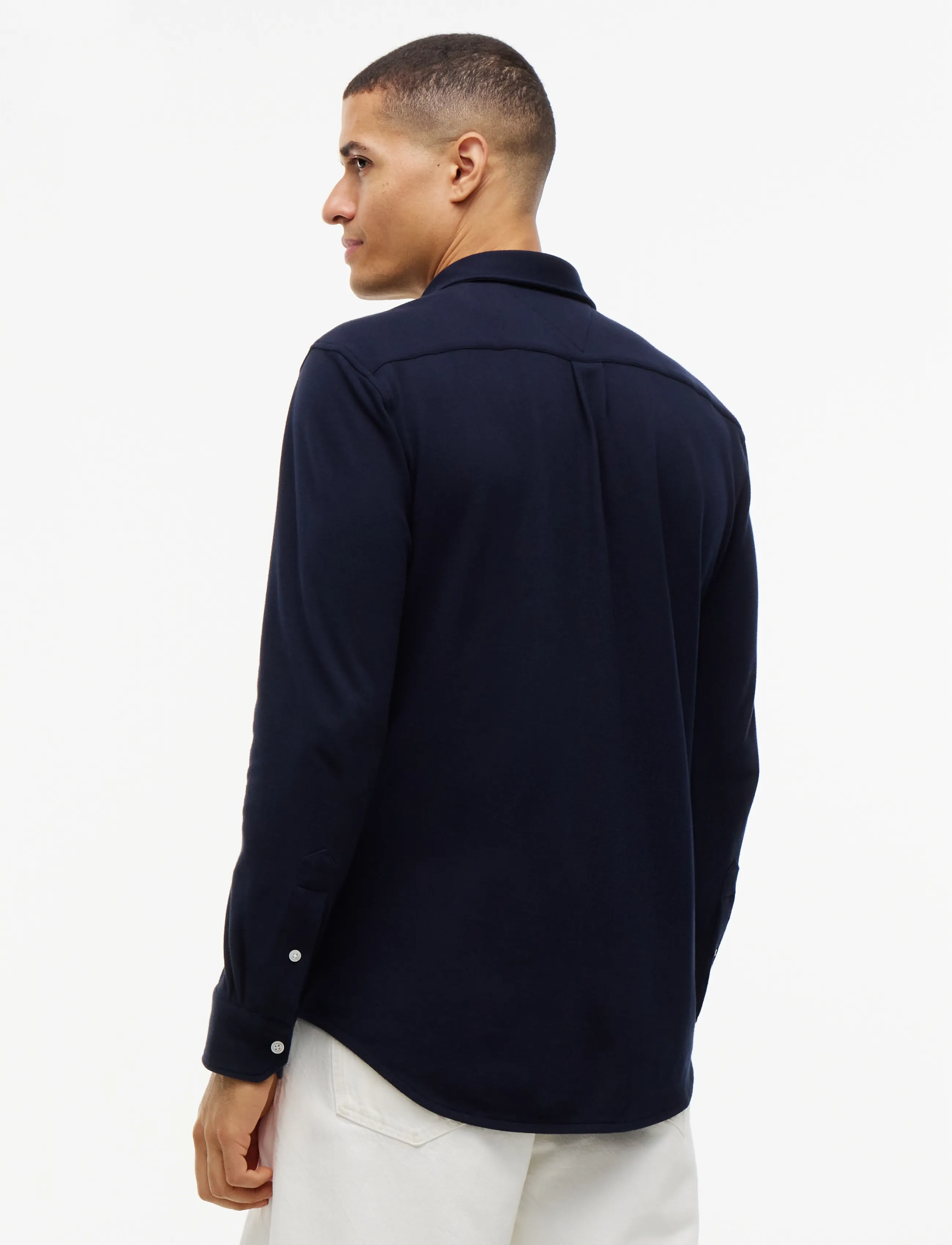 Tommy Hilfiger - KNITTED SHIRT SF - casual skjortor - navy blue - 2