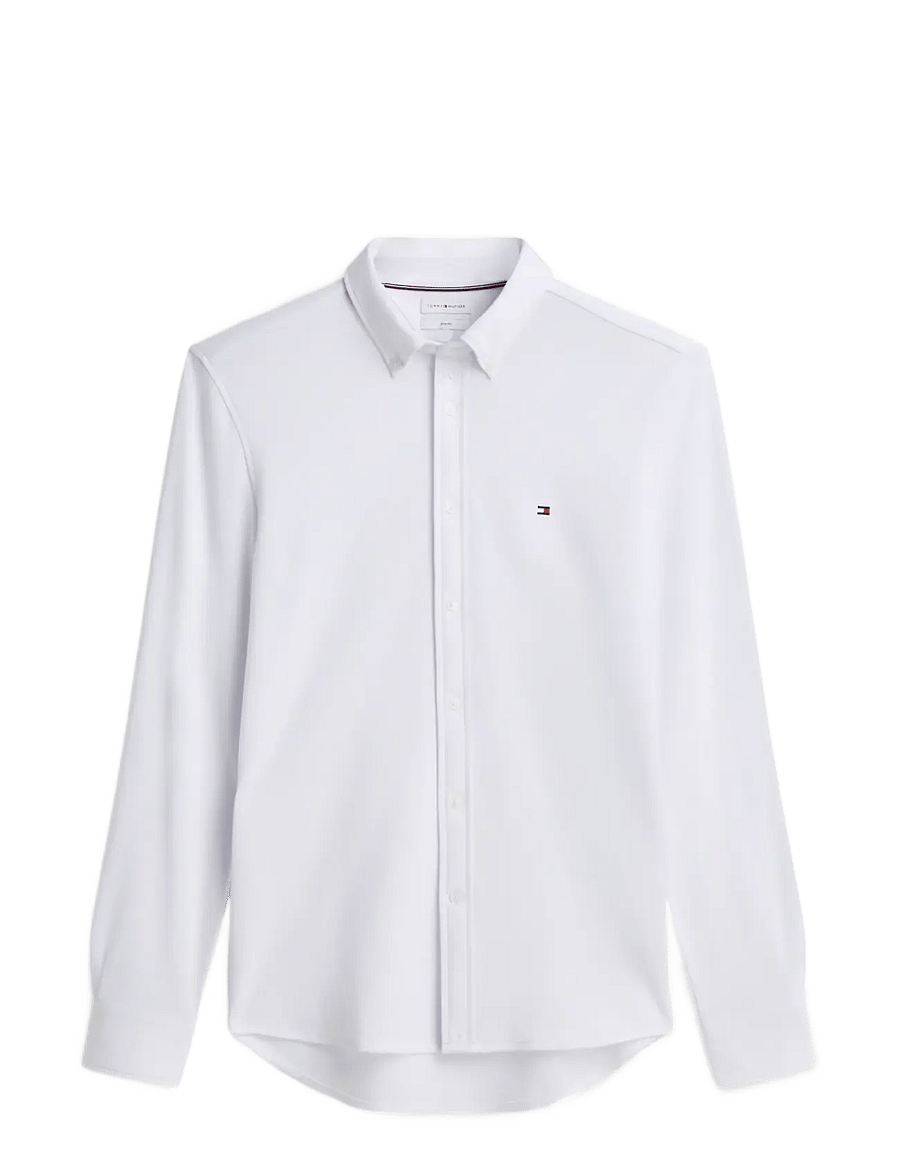 Tommy Hilfiger - KNITTED SHIRT SF - casual shirts - white - 1