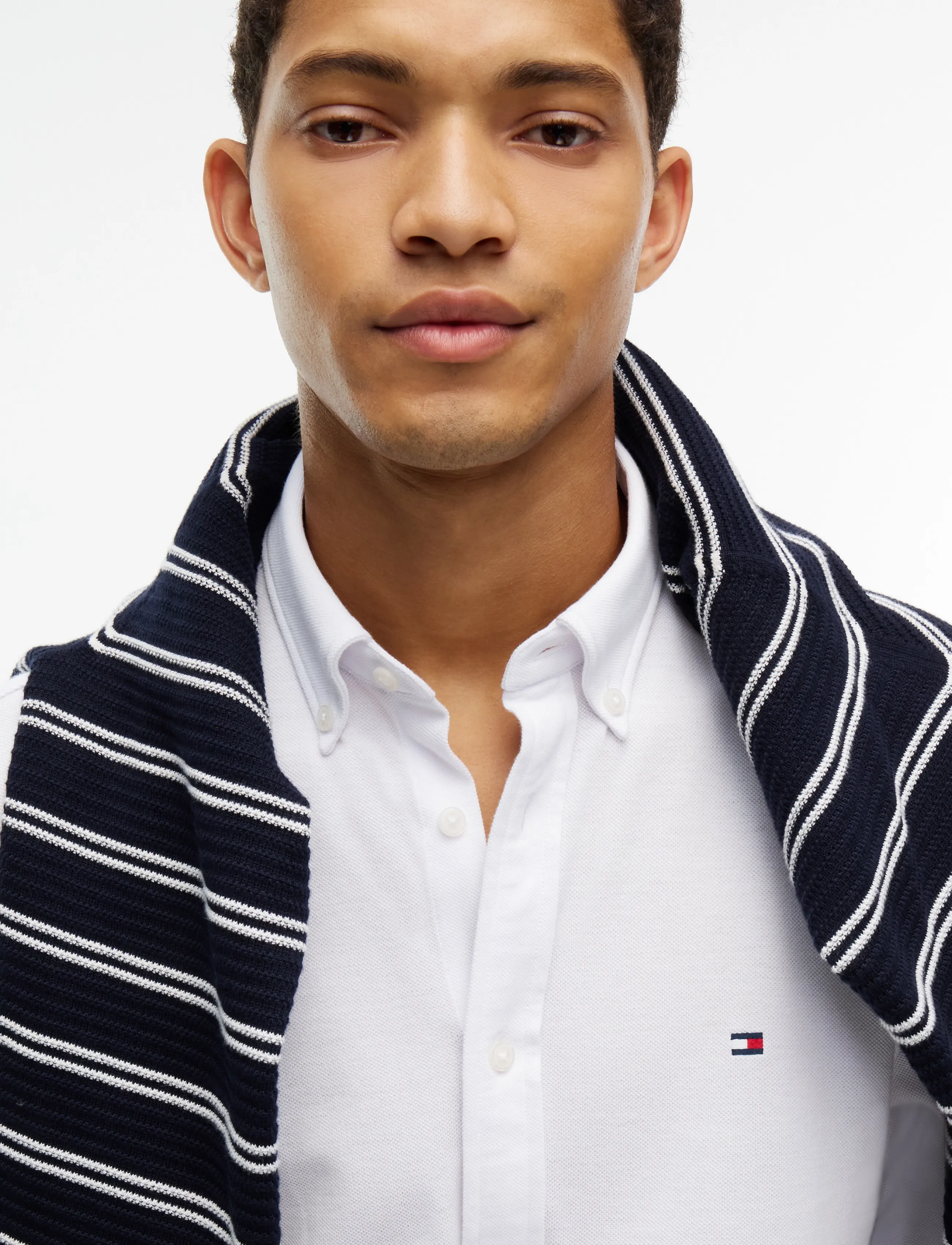Tommy Hilfiger - KNITTED SHIRT SF - casual shirts - white - 3