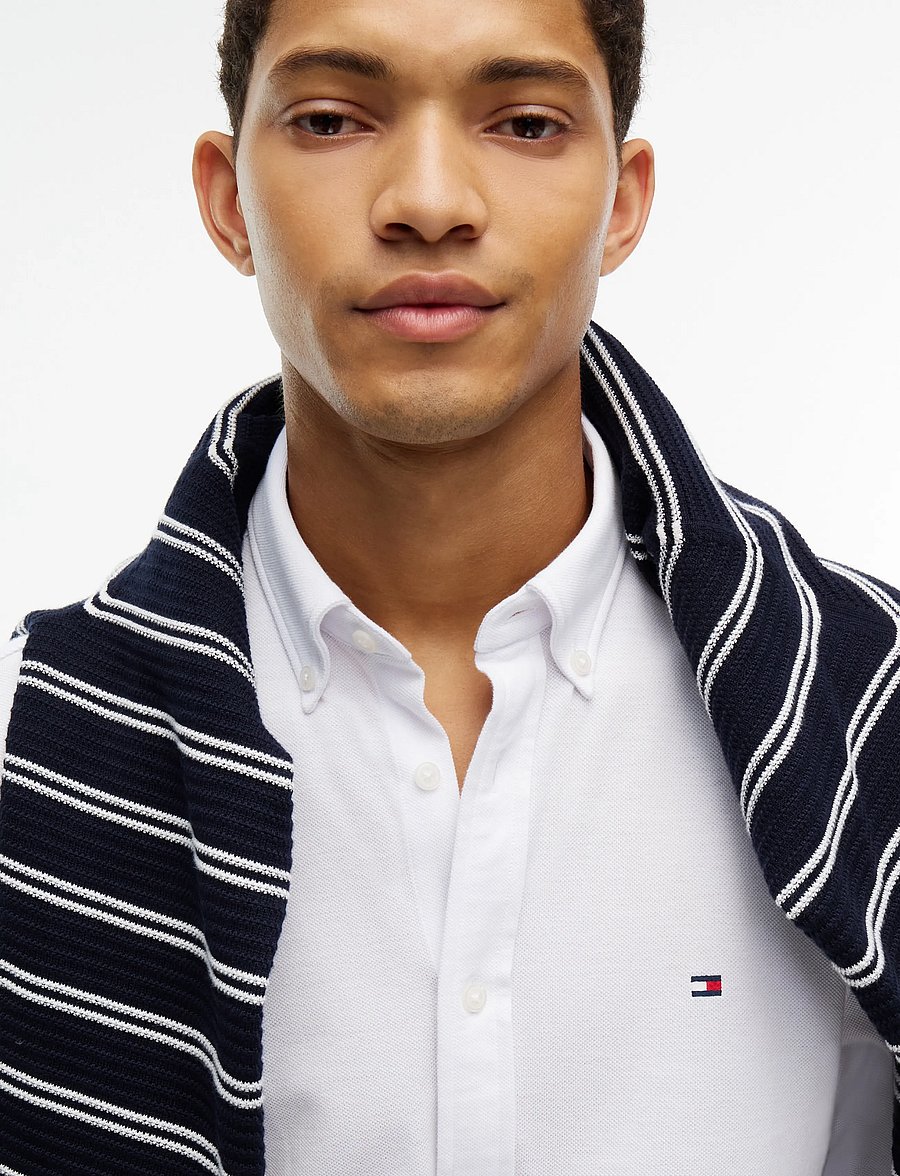 Tommy Hilfiger - KNITTED SHIRT SF - casual shirts - white - 3