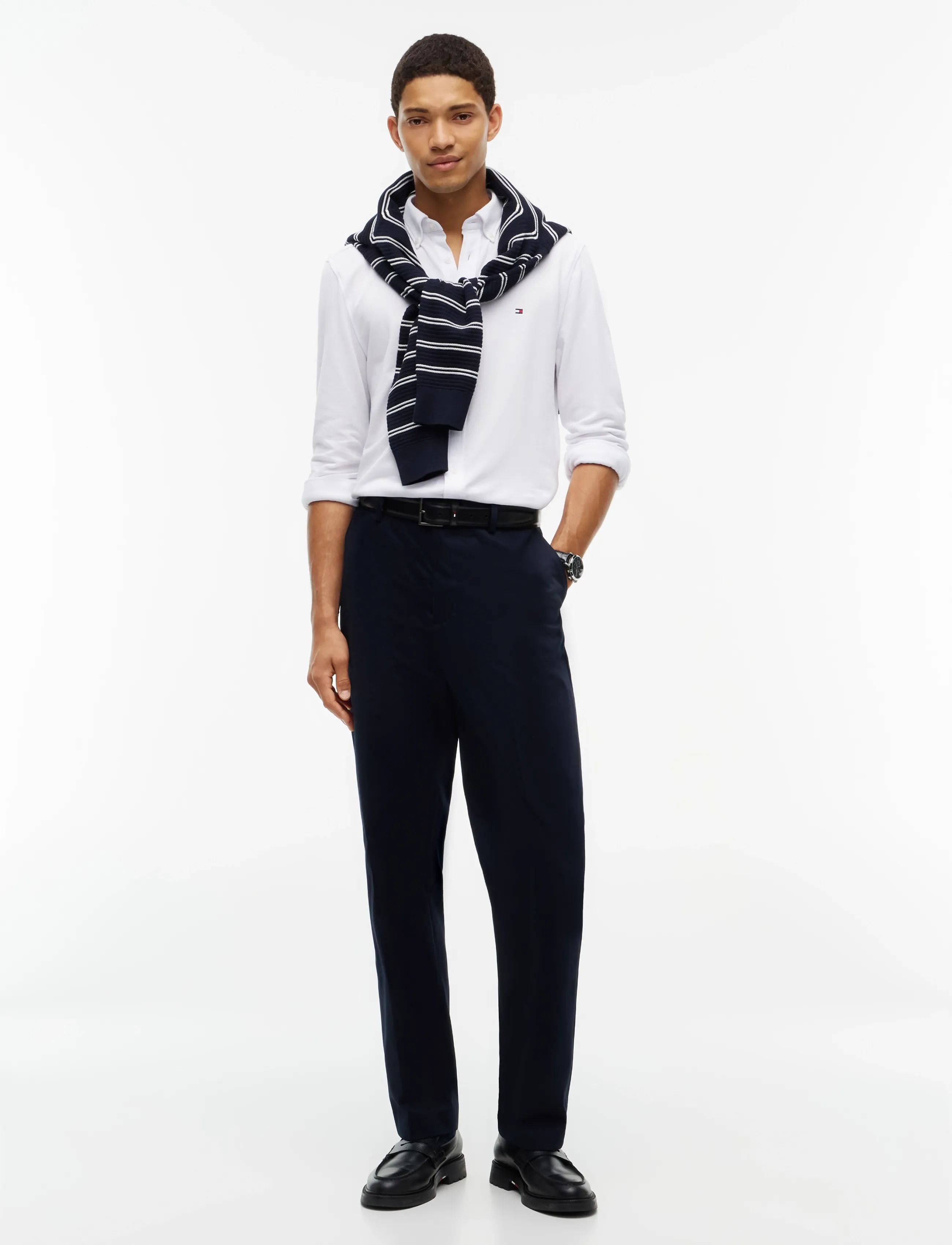 Tommy Hilfiger - KNITTED SHIRT SF - casual shirts - white - 4