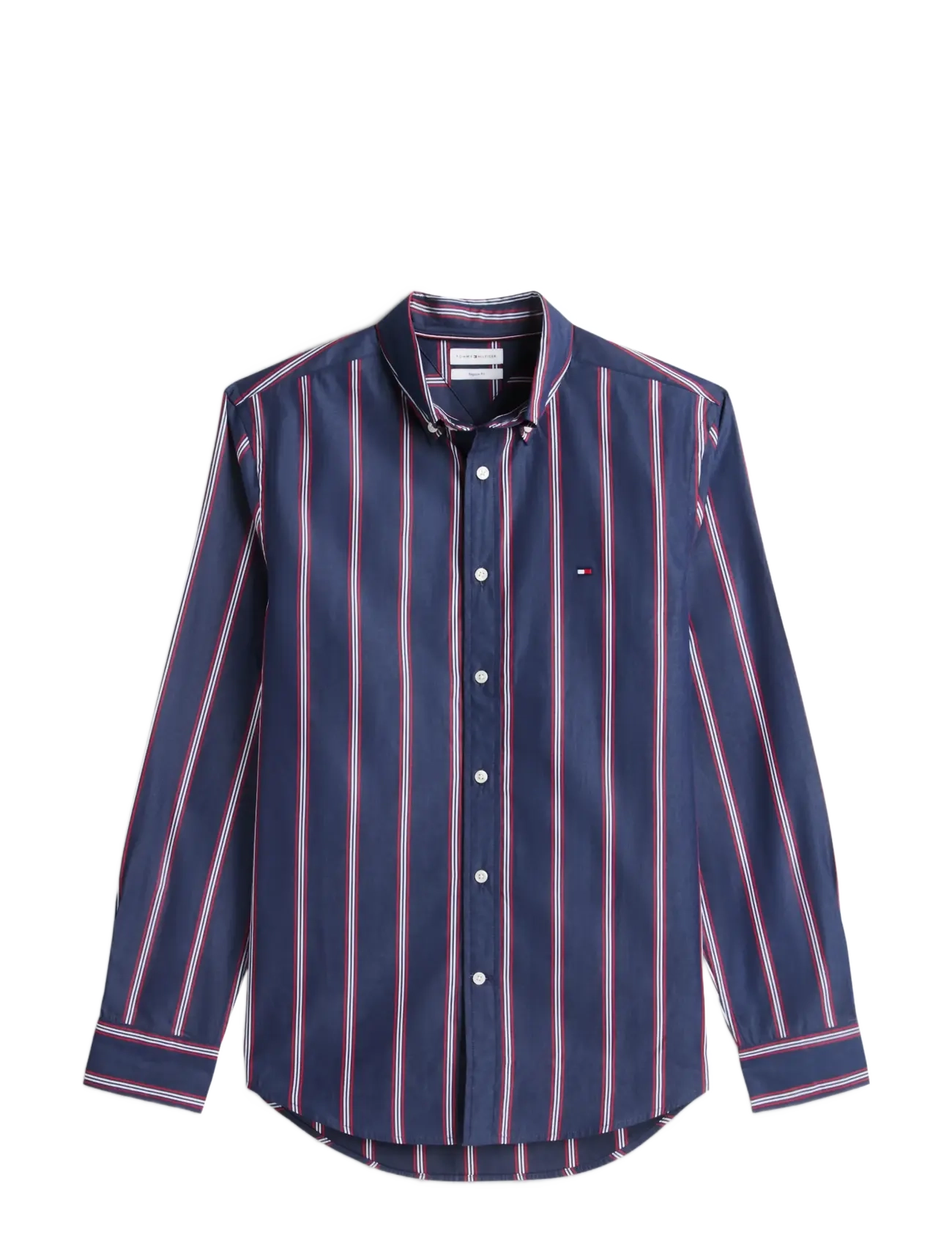Tommy Hilfiger POPLIN GROUND STP RF SHIRT - Gestreifte Hemden - CARBON NAVY   MULTISTRIPE / navy