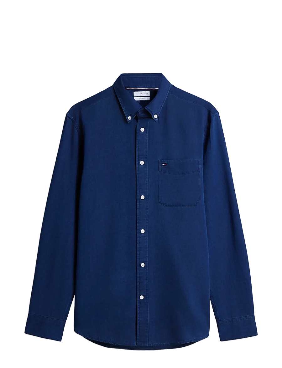 Tommy Hilfiger - CHAMBRAY RF SHIRT - jeanshemden - dark blue chambray - 1