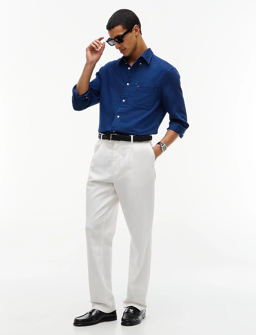 Tommy Hilfiger - CHAMBRAY RF SHIRT - jeanshemden - dark blue chambray - 4