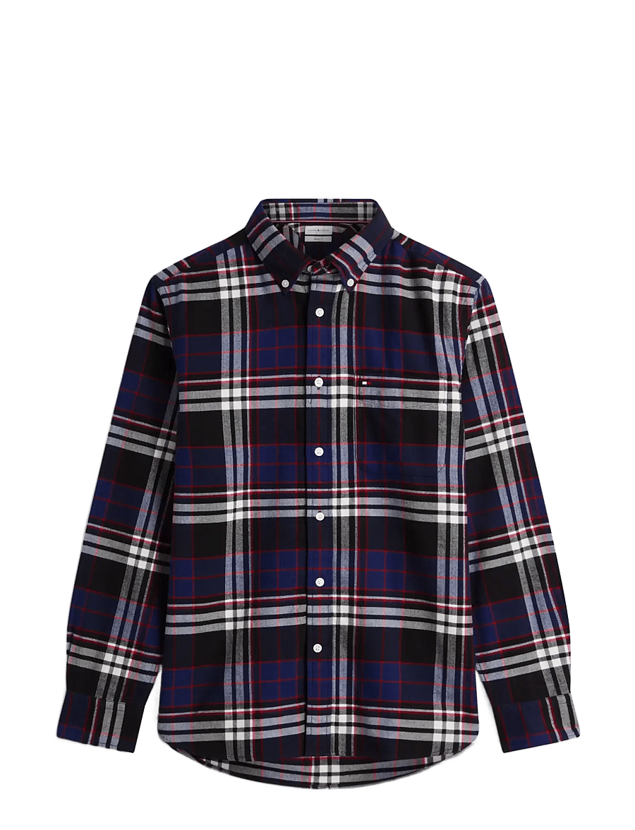 Tommy Hilfiger - HERO FLANNEL TARTN CHCK RF SHIRT - karierte hemden - navy blue check - 1
