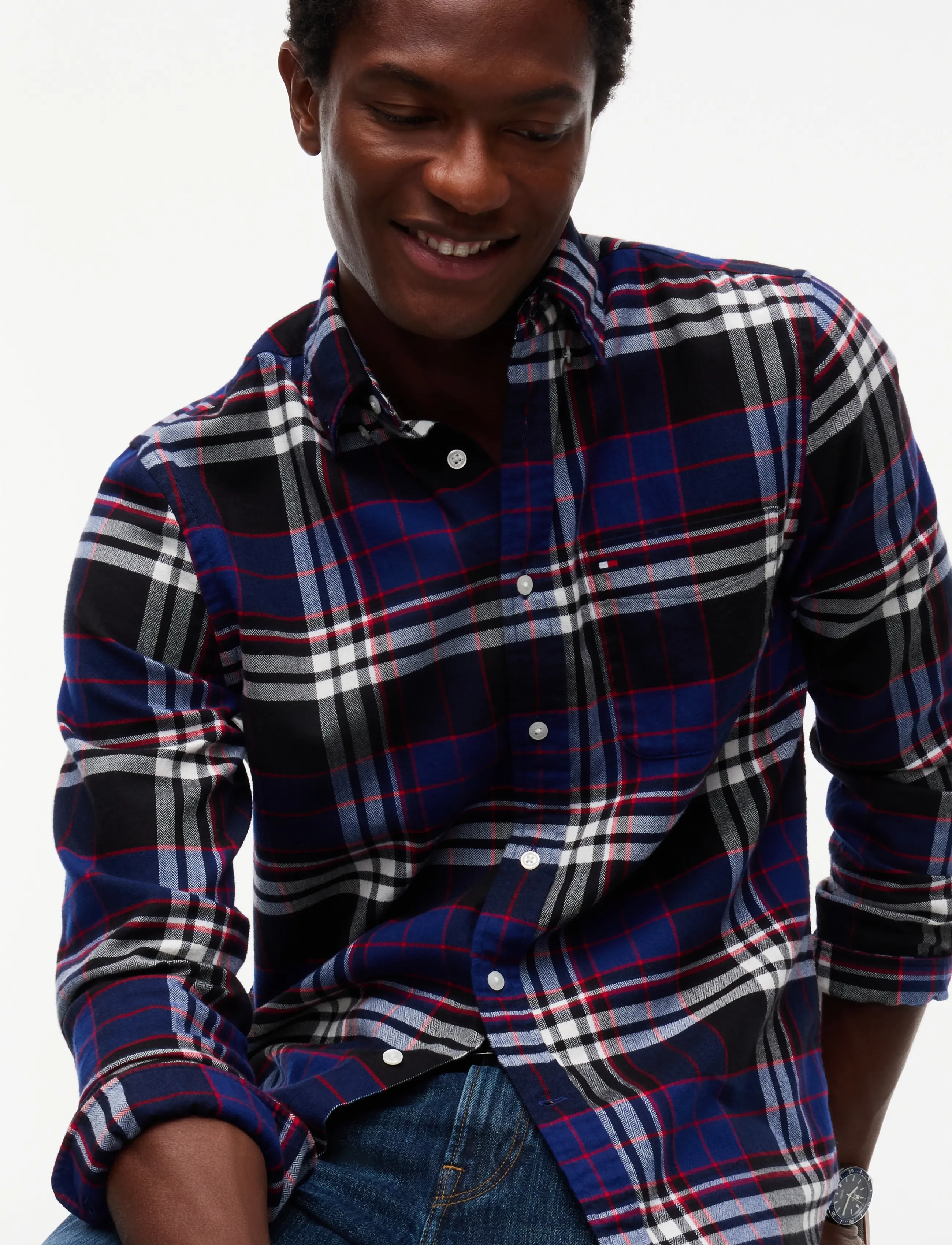 Tommy Hilfiger - HERO FLANNEL TARTN CHCK RF SHIRT - navy blue   check - 3