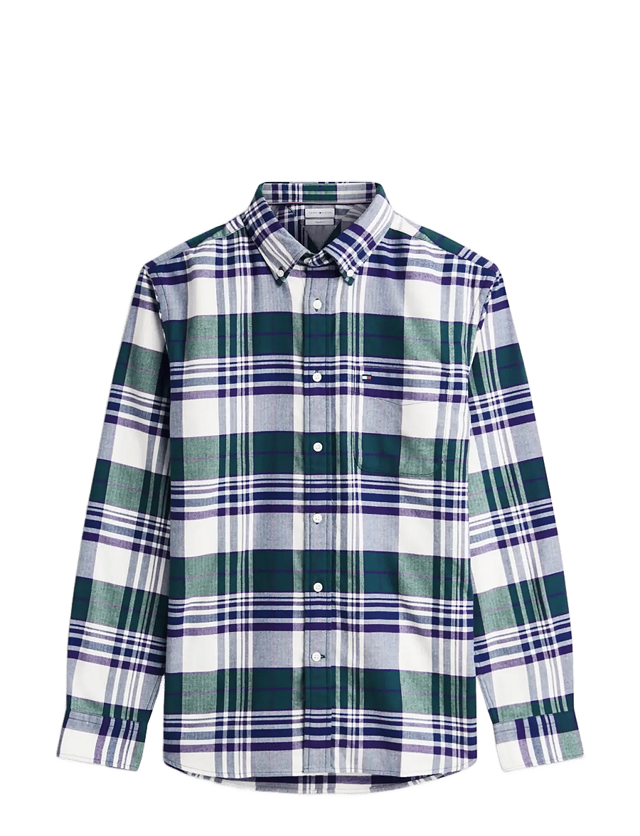 Tommy Hilfiger - HERO FLANNEL TARTN CHCK RF SHIRT - karierte hemden - ornamental green check - 1