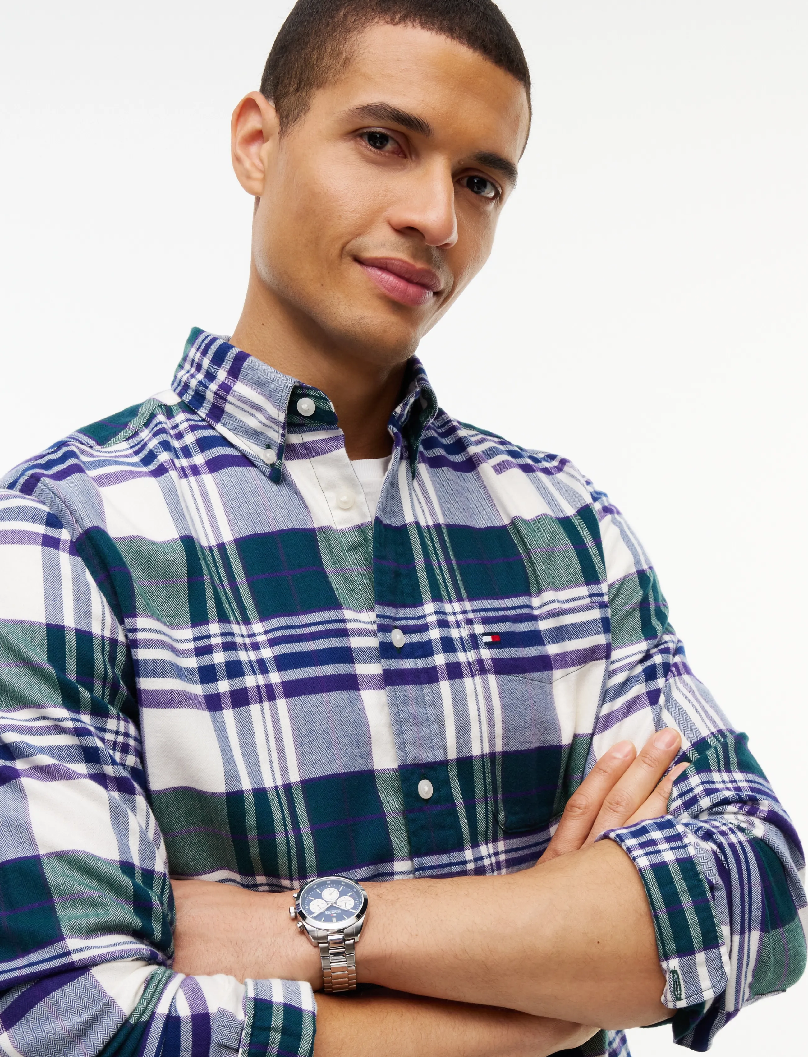 Tommy Hilfiger - HERO FLANNEL TARTN CHCK RF SHIRT - ornamental green   check - 3