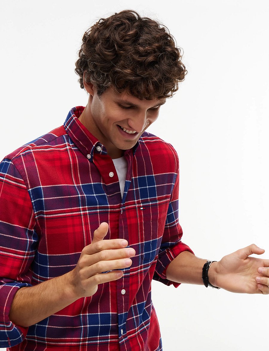 Tommy Hilfiger - HERO FLANNEL TARTN CHCK RF SHIRT - karierte hemden - regatta red check - 3