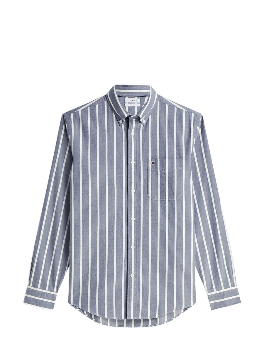 Tommy Hilfiger - FLANNEL STRIPE RF SHIRT - flanellsärgid - carbon navy stripe - 1