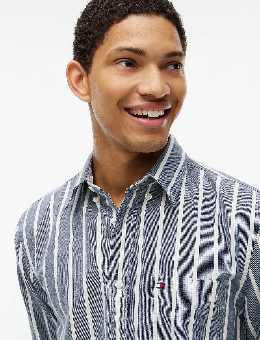 Tommy Hilfiger - FLANNEL STRIPE RF SHIRT - flanellsärgid - carbon navy stripe - 3