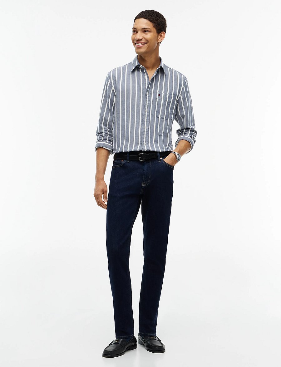 Tommy Hilfiger - FLANNEL STRIPE RF SHIRT - flanellsärgid - carbon navy stripe - 4