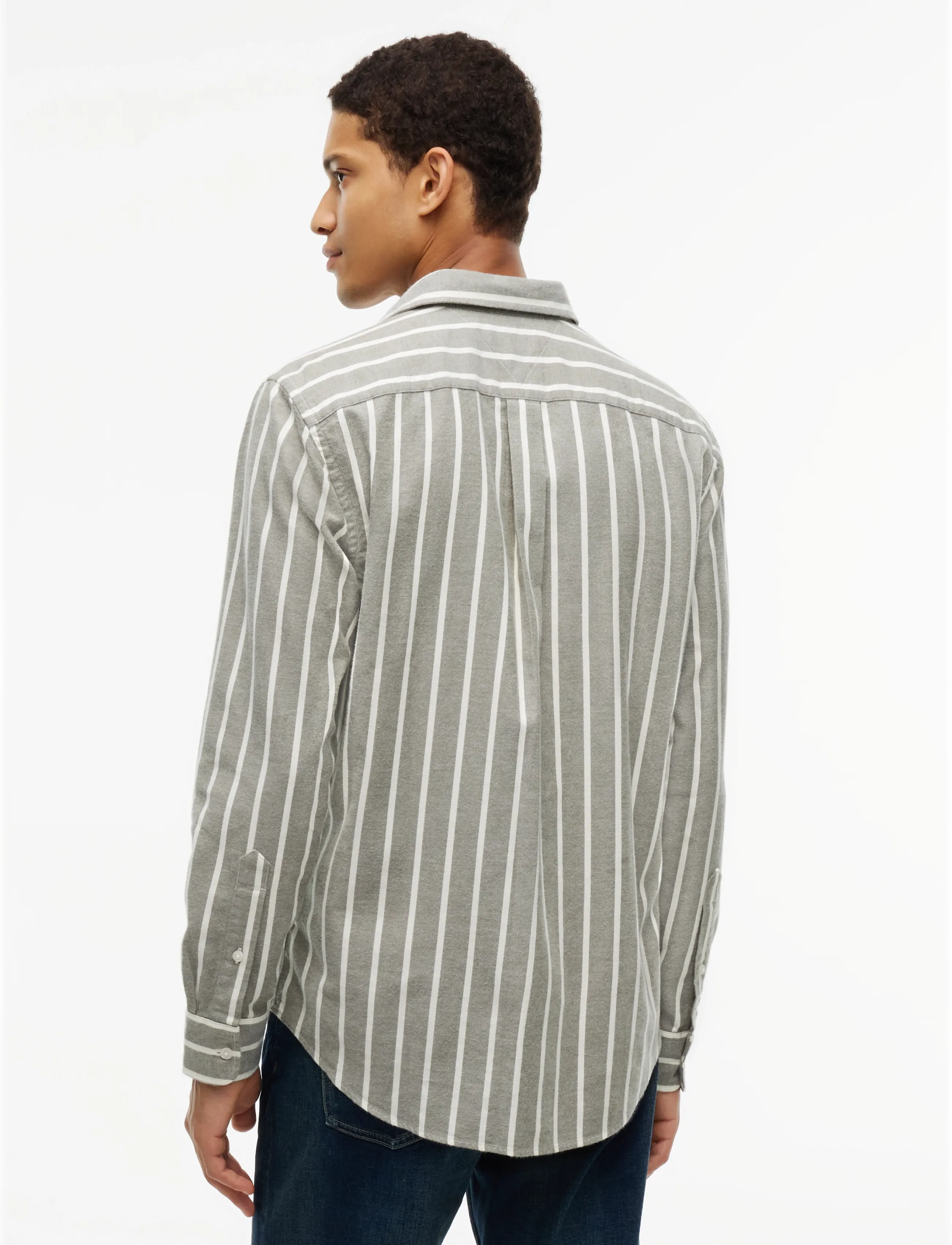 Tommy Hilfiger - FLANNEL STRIPE RF SHIRT - huntsman green   stripe - 2