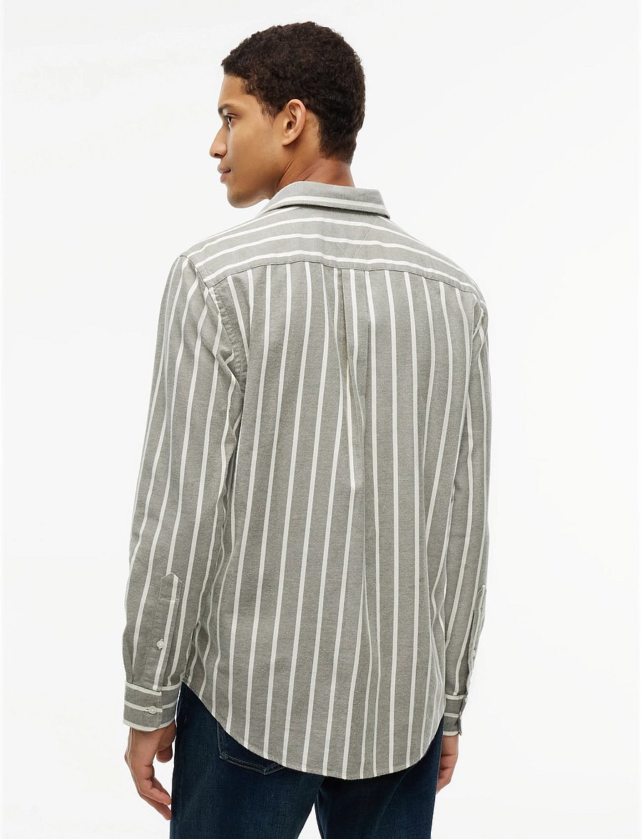Tommy Hilfiger - FLANNEL STRIPE RF SHIRT - flanell-hemden - huntsman green stripe - 2