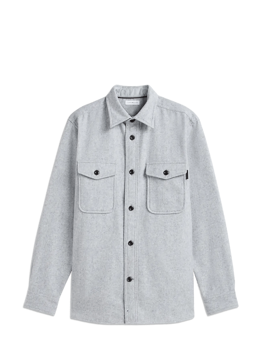 Tommy Hilfiger - CPO CLASSIC FIT ICON COLLAR - jacken - light grey heather - 0