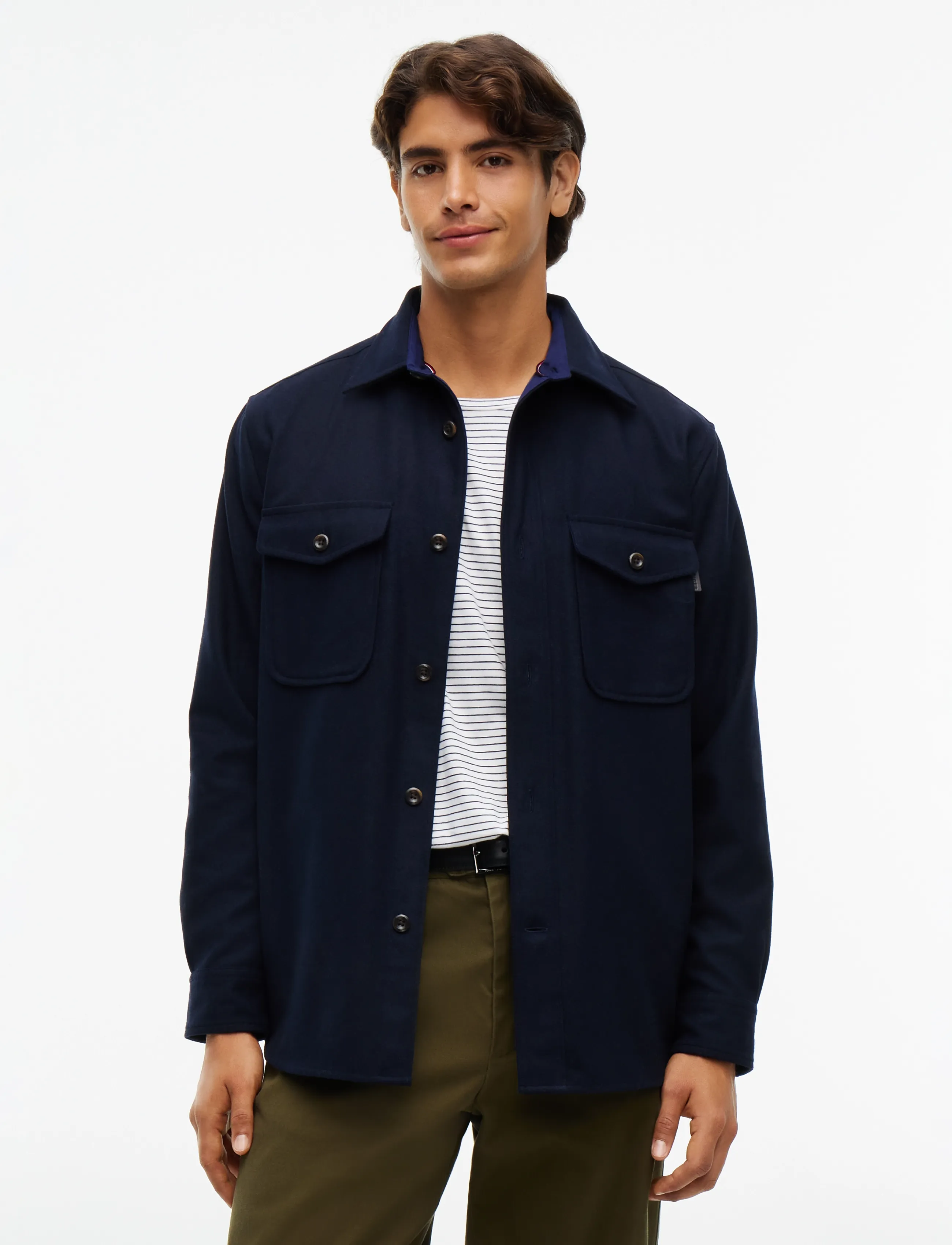 Tommy Hilfiger CPO CLASSIC FIT ICON COLLAR - Shoppa efter stil - NAVY BLUE / navy