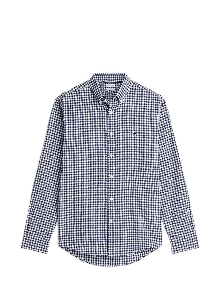Tommy Hilfiger - FLANNEL GINGHAM DOBBY - flanellsärgid - carbon navy check - 1