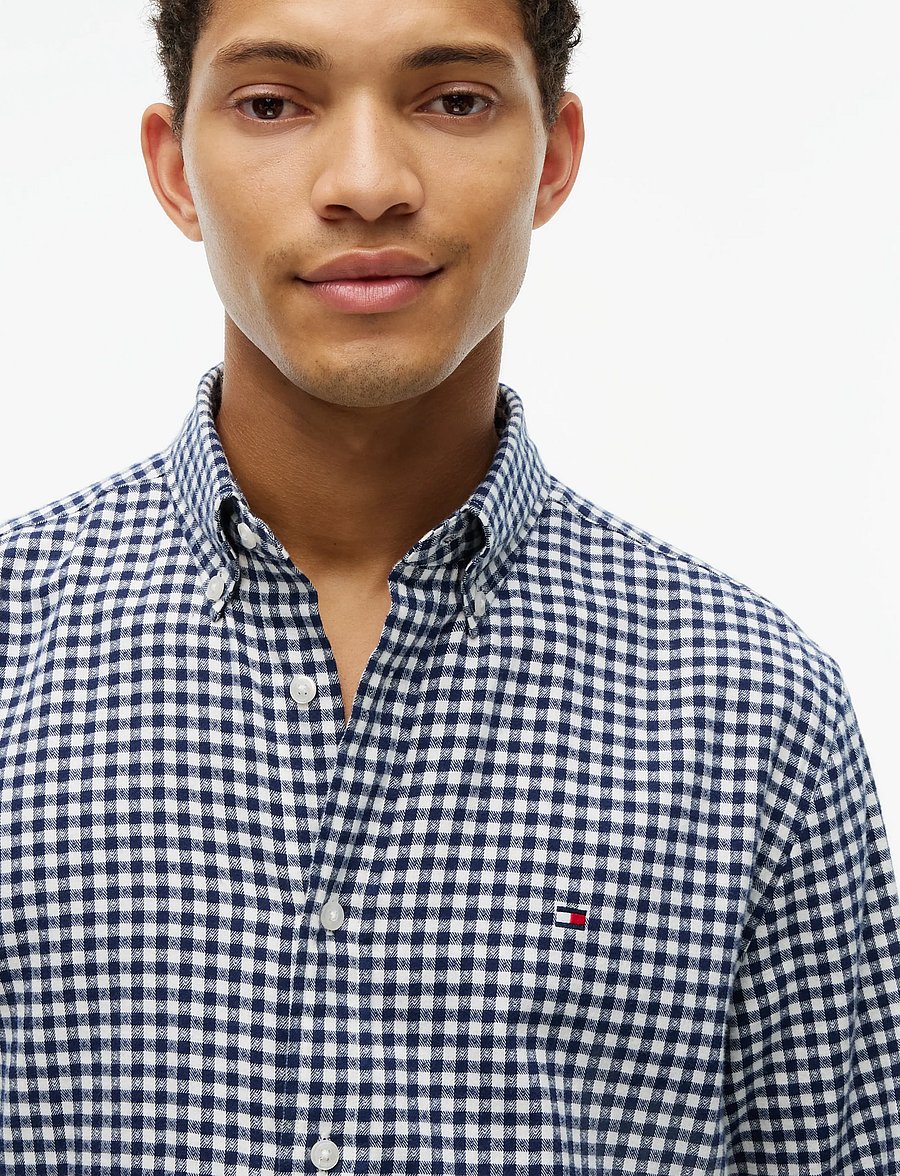 Tommy Hilfiger - FLANNEL GINGHAM DOBBY - flanellsärgid - carbon navy check - 3