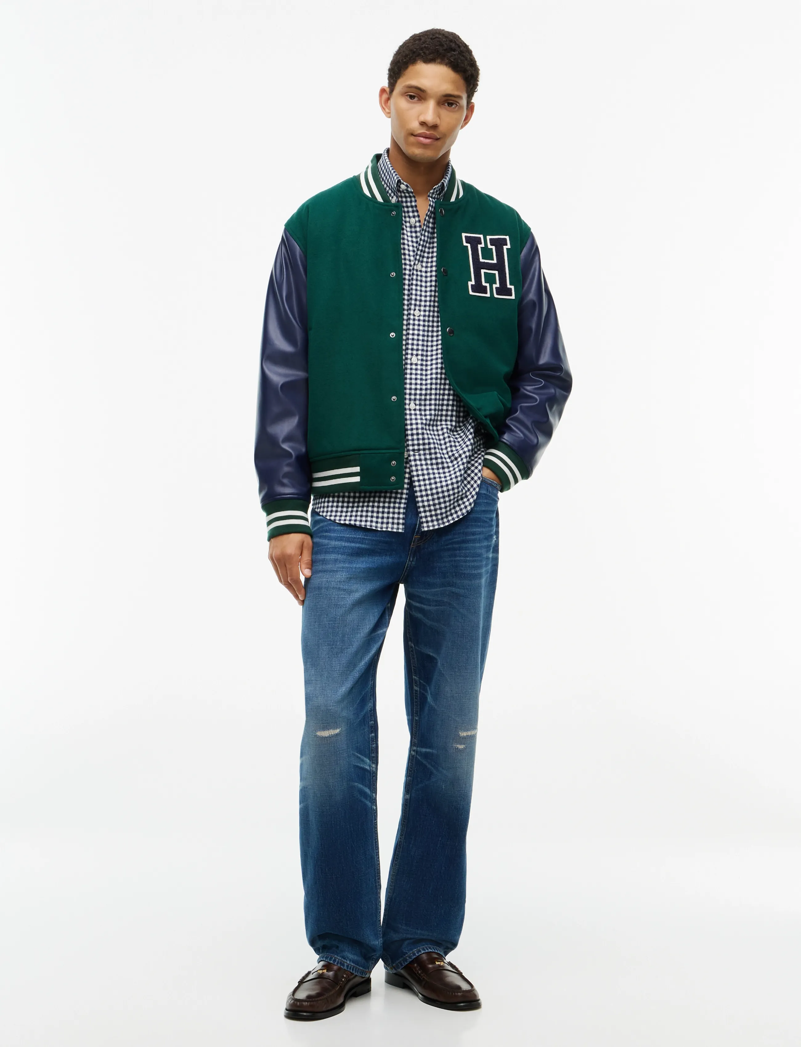 Tommy Hilfiger - FLANNEL GINGHAM DOBBY - flanellsärgid - carbon navy   check - 4