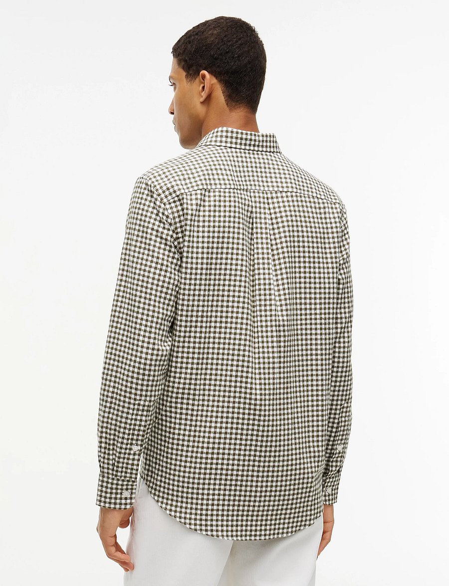Tommy Hilfiger - FLANNEL GINGHAM DOBBY - flanellskjortor - huntsman green check - 2