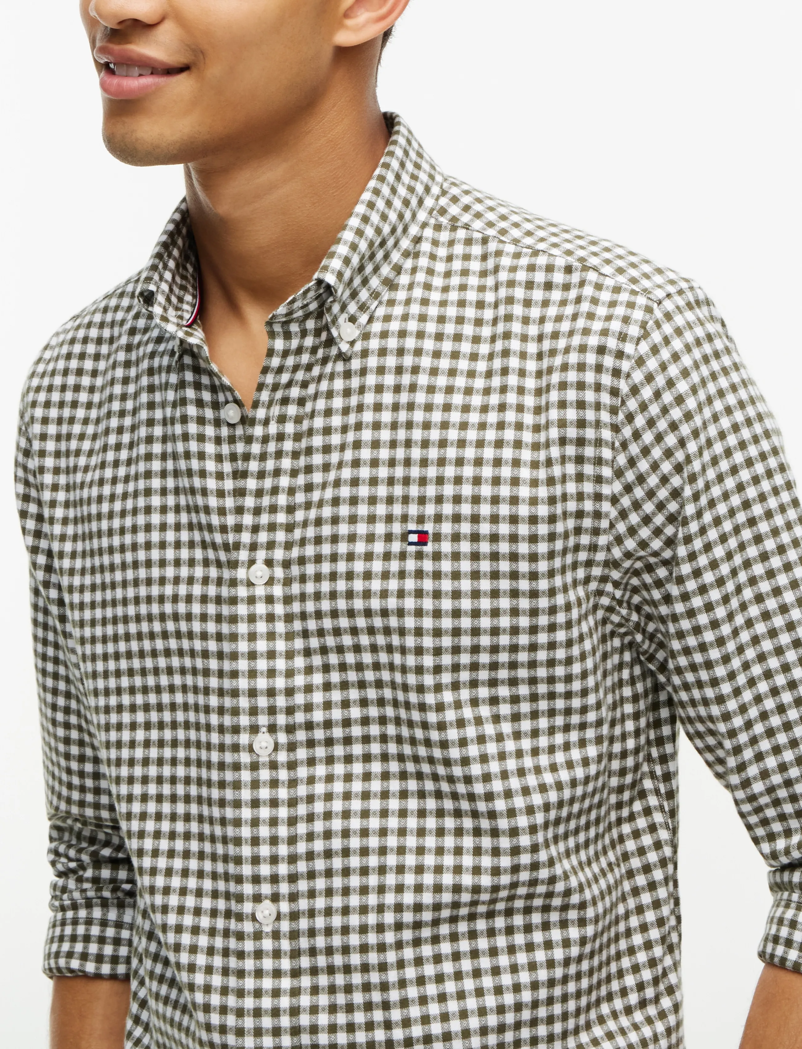 Tommy Hilfiger - FLANNEL GINGHAM DOBBY - huntsman green   check - 3