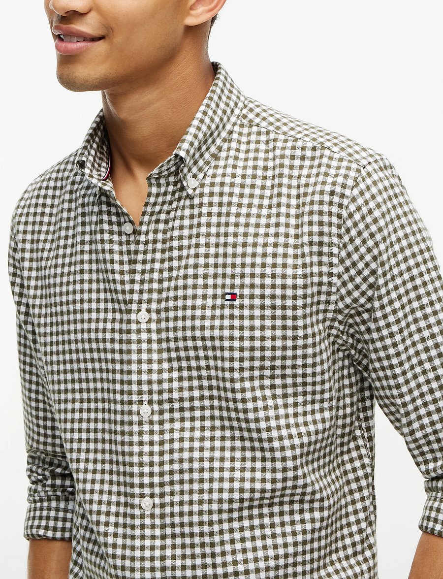 Tommy Hilfiger - FLANNEL GINGHAM DOBBY - flanellskjortor - huntsman green check - 3