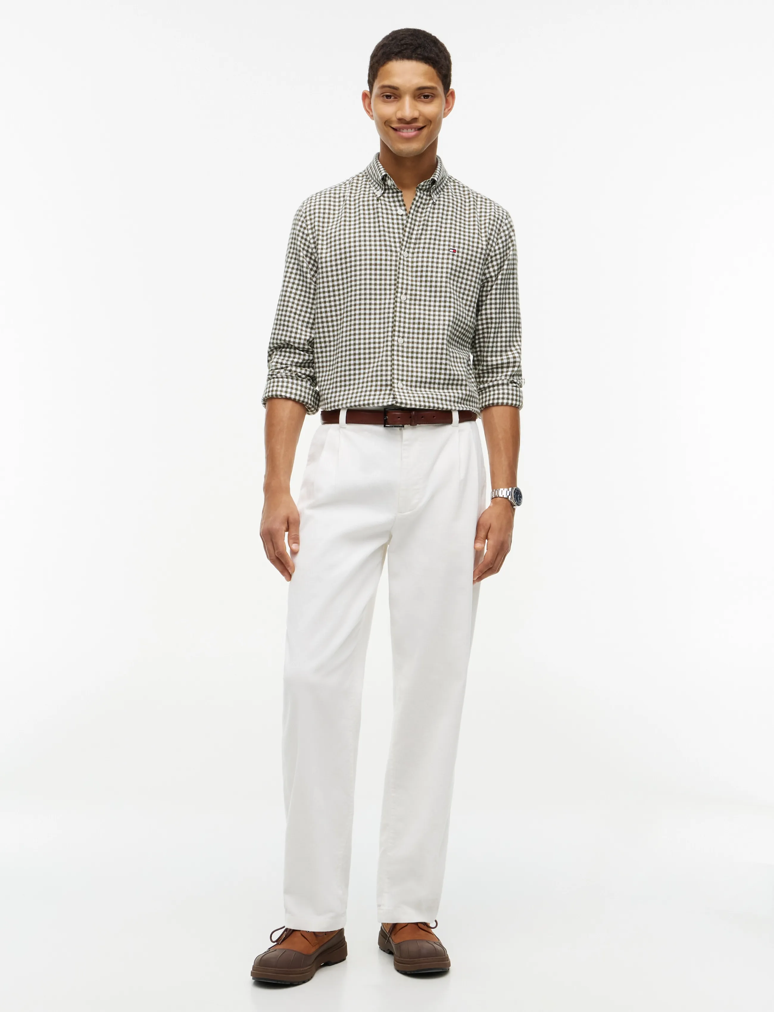 Tommy Hilfiger - FLANNEL GINGHAM DOBBY - huntsman green   check - 4
