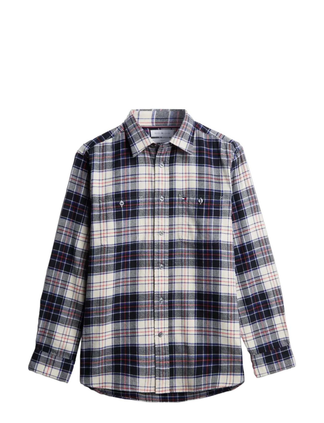 Tommy Hilfiger - RWB TARTAN FLANNEL - ivory silk   check - 1