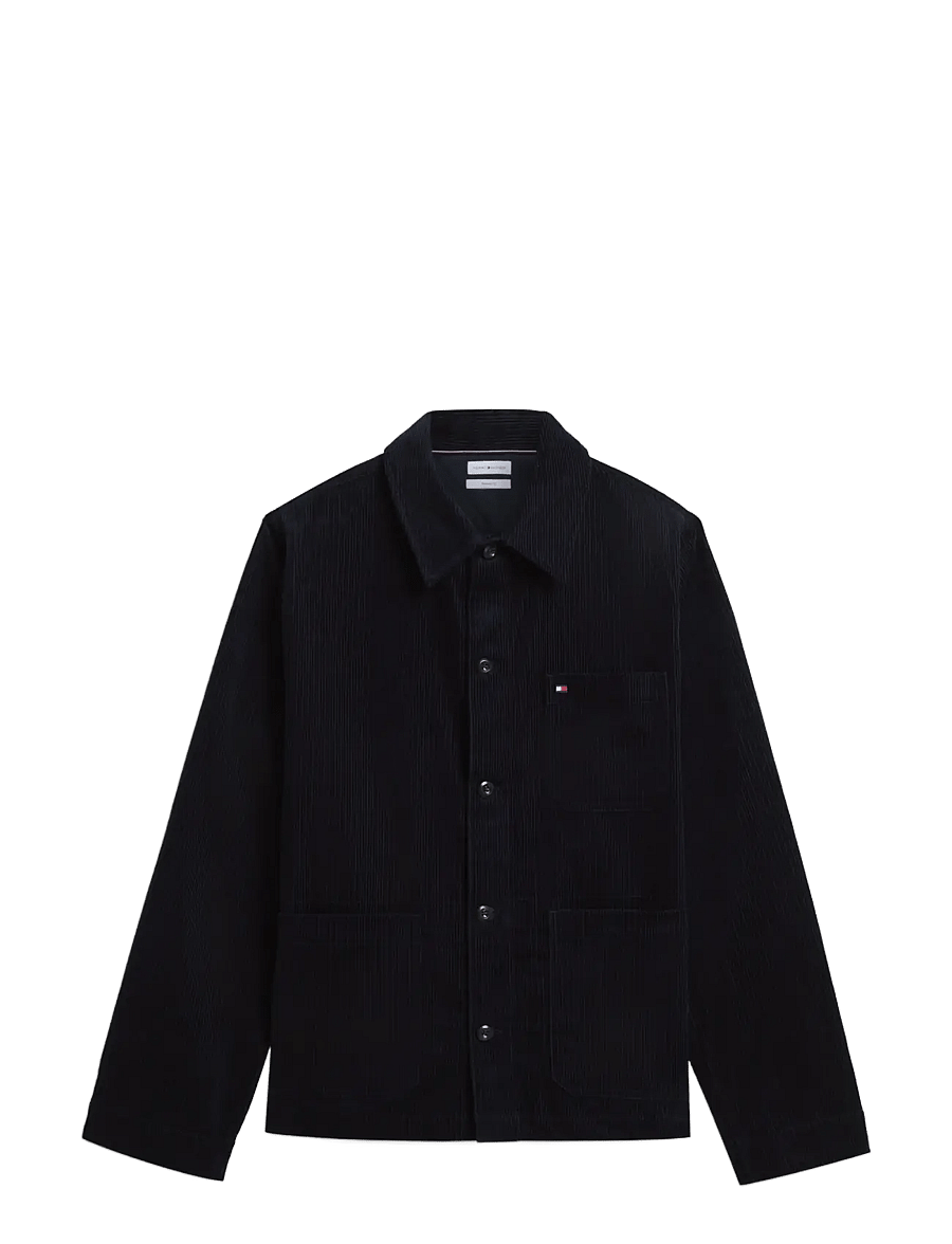 Tommy Hilfiger - CORDUROY CHORE SHIRT JACKET - höstjackor - black - 0