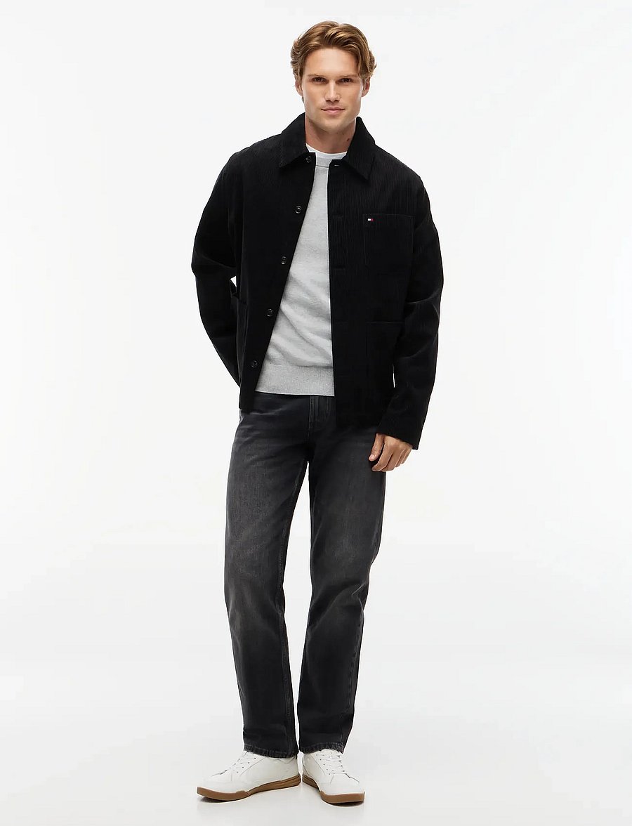 Tommy Hilfiger - CORDUROY CHORE SHIRT JACKET - Überhemden - black - 4
