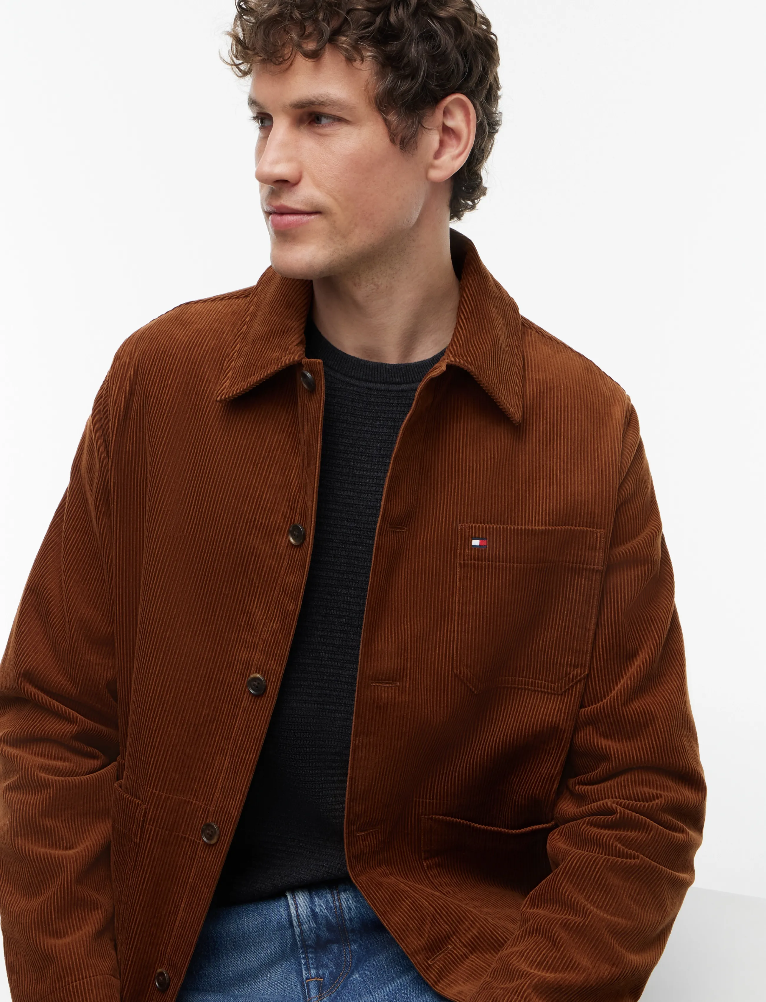 Tommy Hilfiger - CORDUROY CHORE SHIRT JACKET - sügisjoped - hickory cord - 3