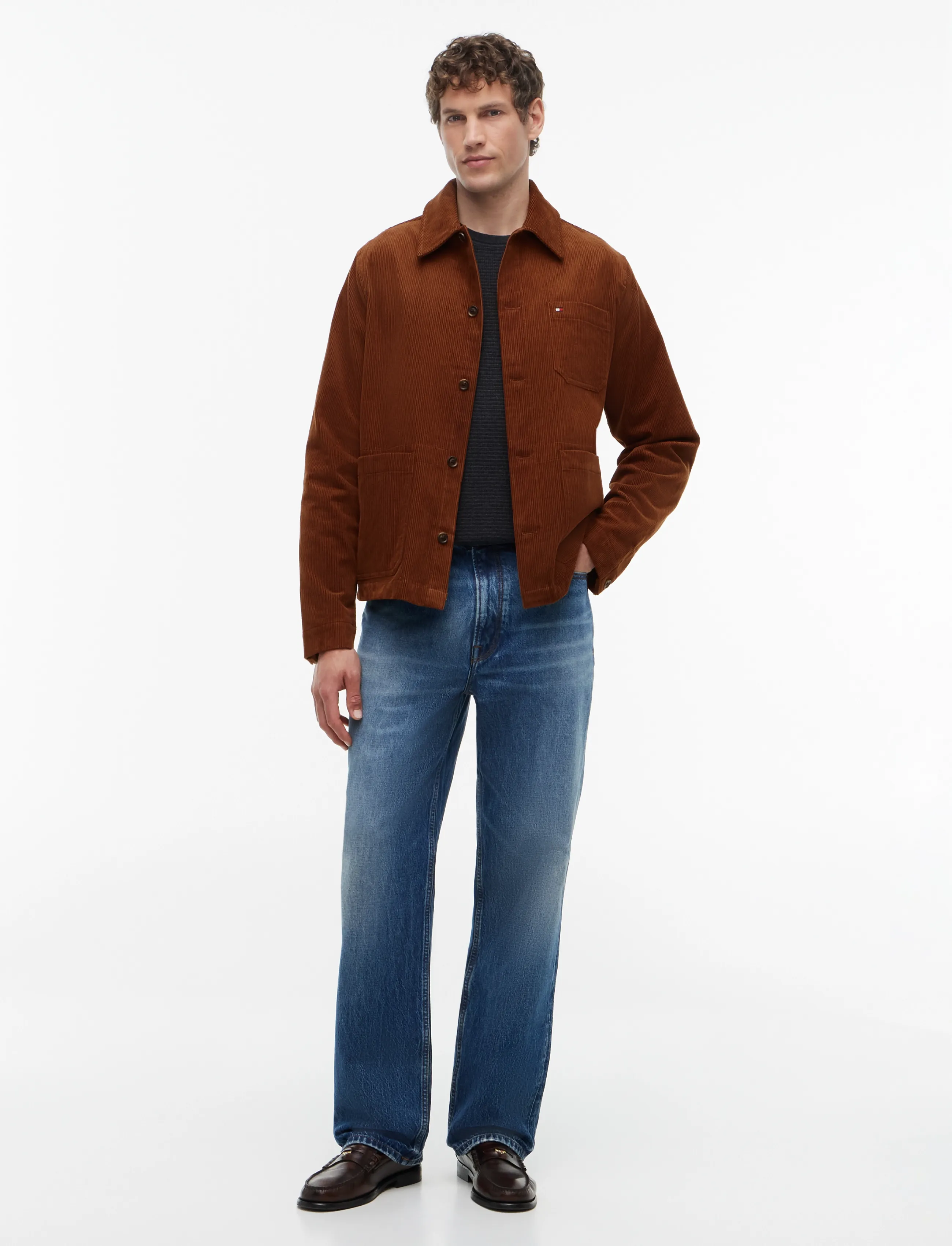 Tommy Hilfiger - CORDUROY CHORE SHIRT JACKET - sügisjoped - hickory cord - 4