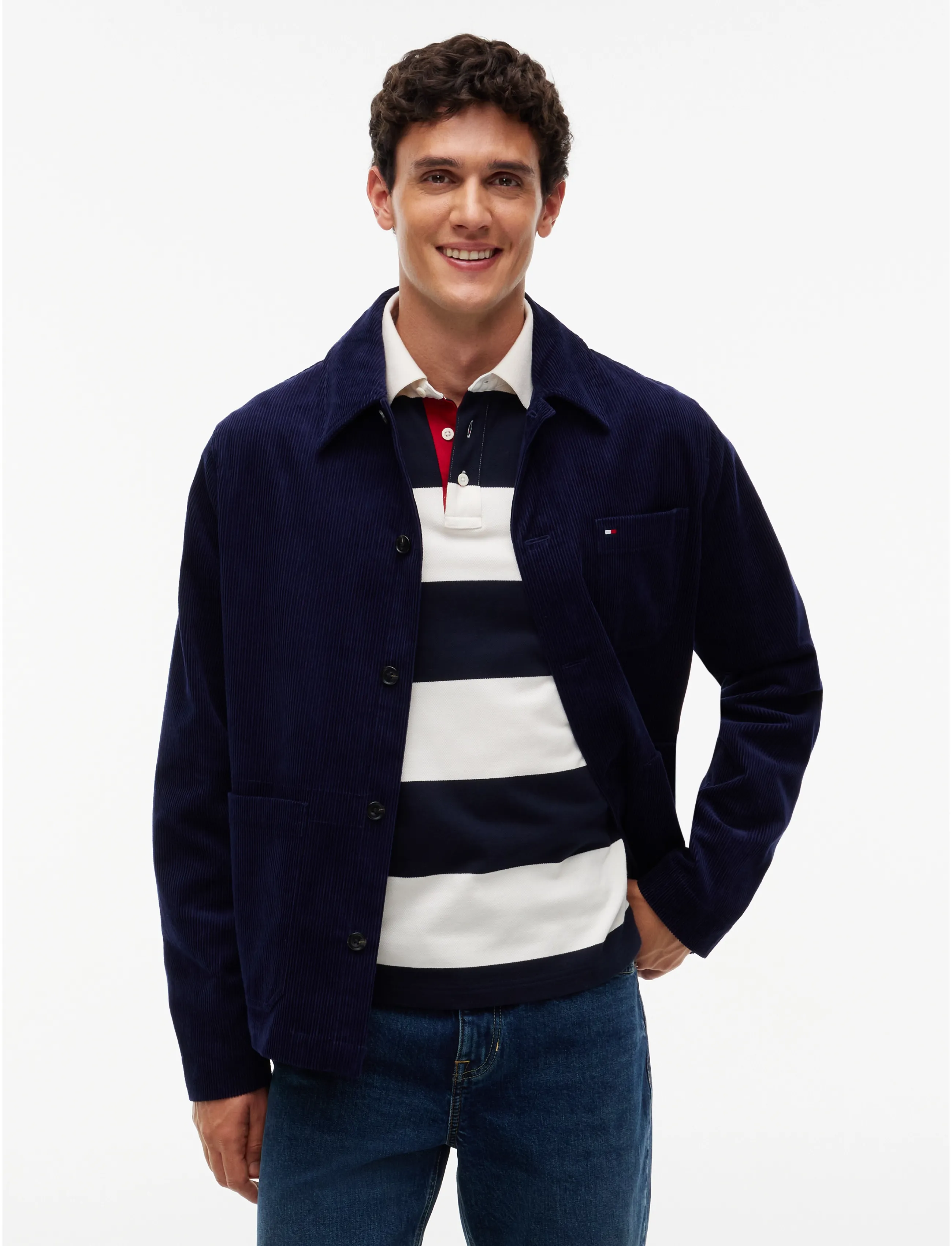 Tommy Hilfiger CORDUROY CHORE SHIRT JACKET - Nach Anlass kaufen - IMPERIAL NAVY / navy